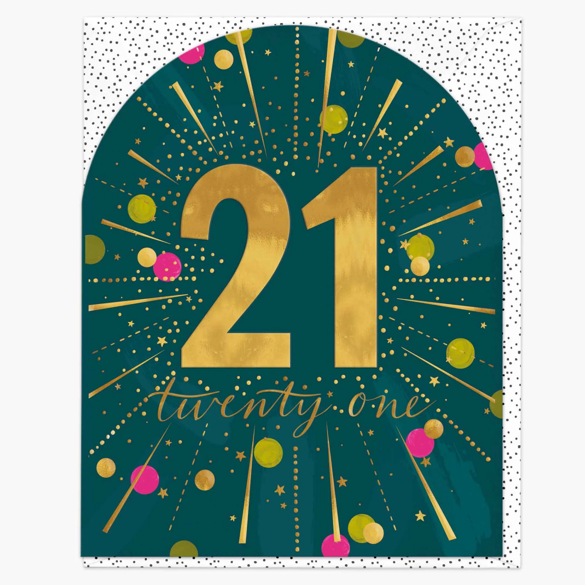 Birthday|By Age*Whistlefish 21 Burst Birthday Card