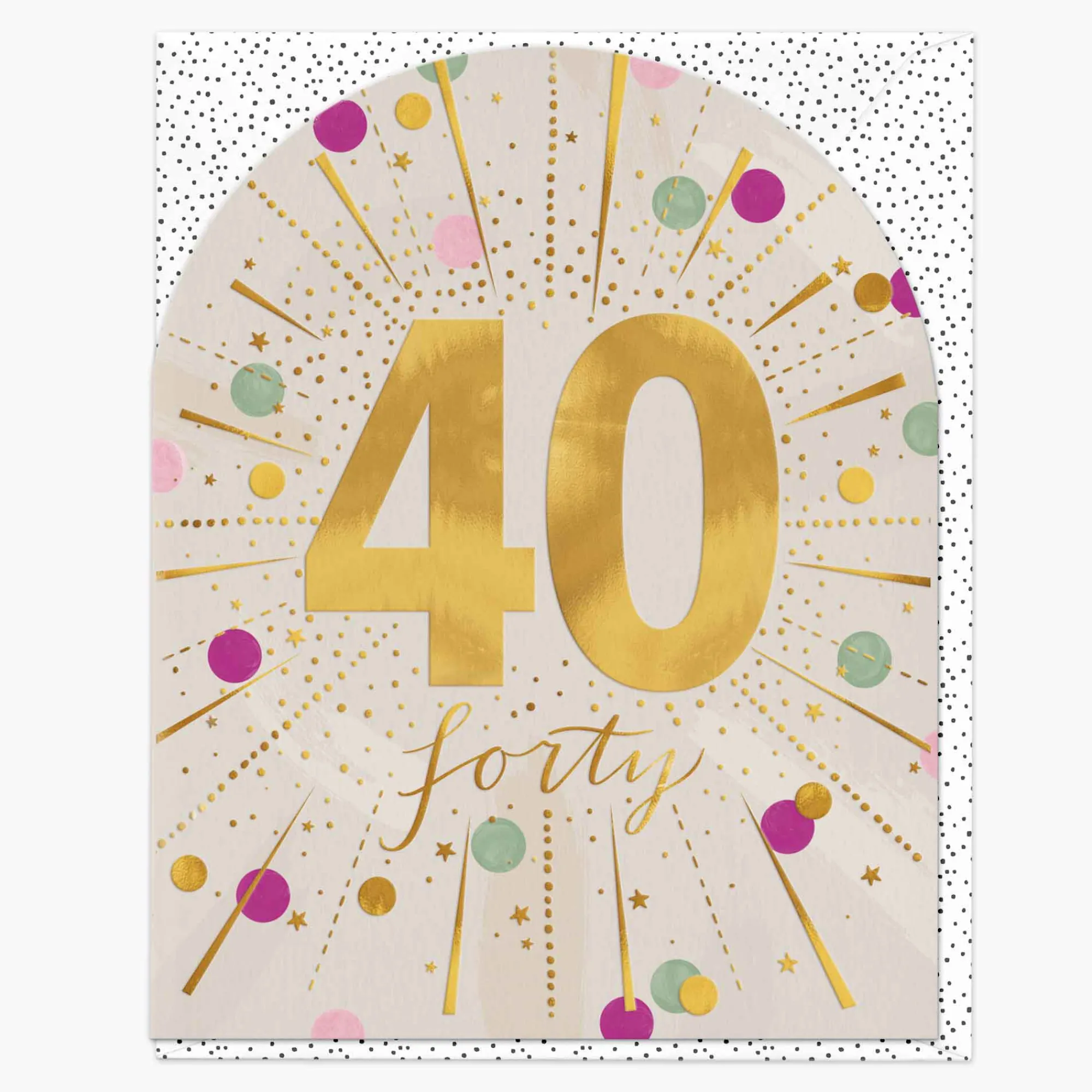 Birthday|By Age*Whistlefish 40 Burst Birthday Card