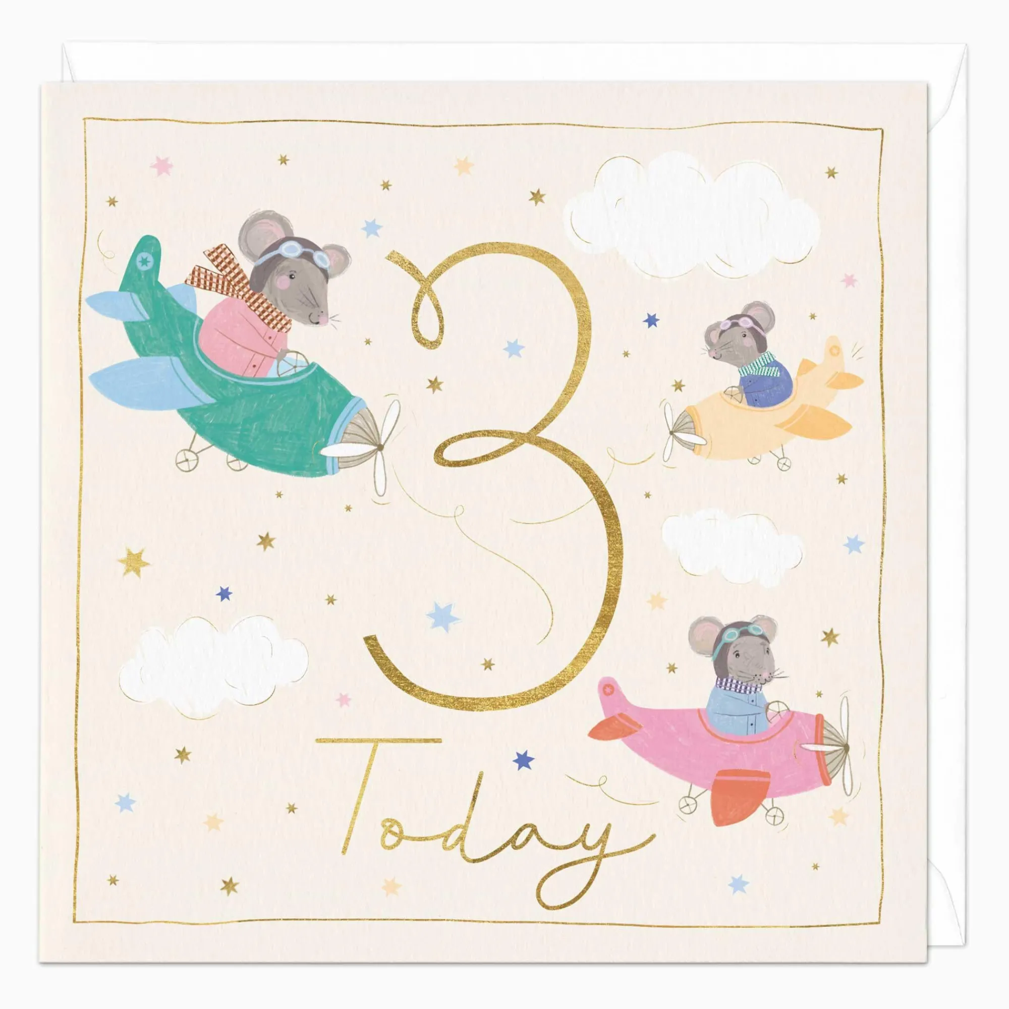Birthday|By Age*Whistlefish 3 Little Pilots Birthday Card