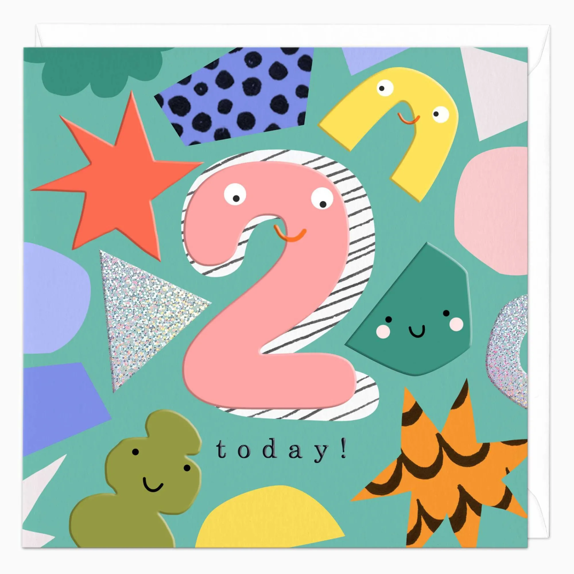 Birthday|By Age*Whistlefish 2 Today! Birthday Shapes Card