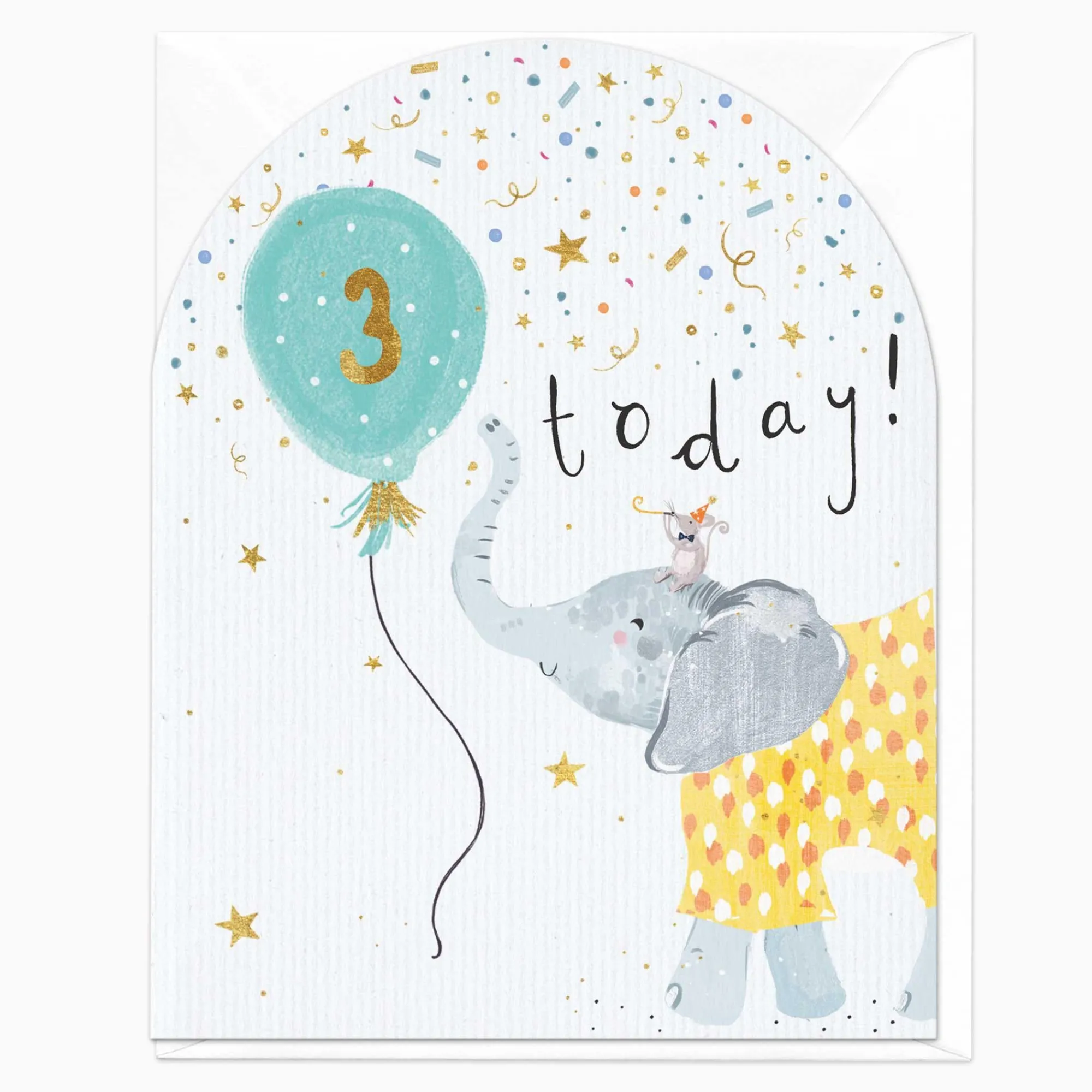 Birthday|By Age*Whistlefish 3 Today Elephant Birthday Card