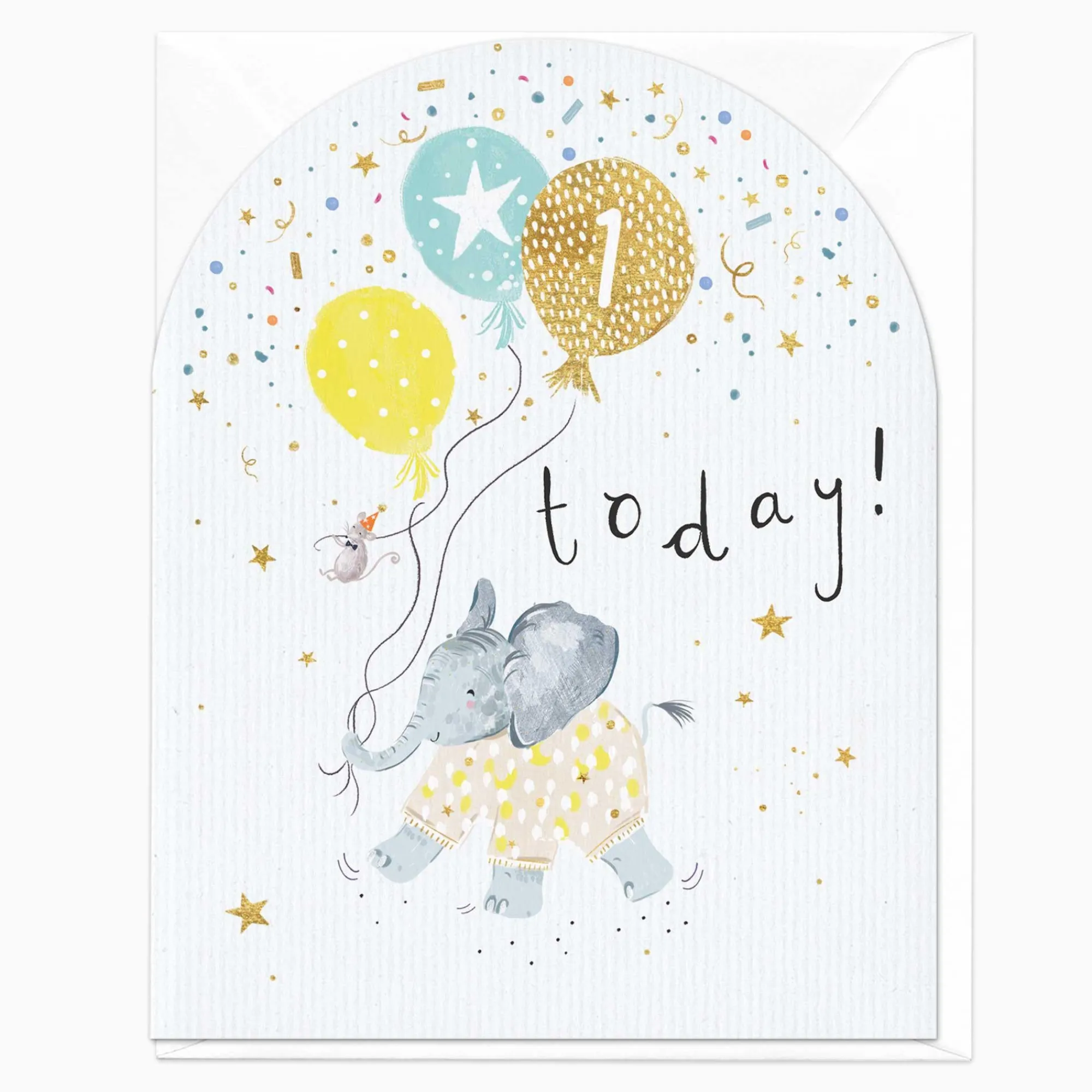 Birthday|By Age*Whistlefish 1 Today Elephant Birthday Card