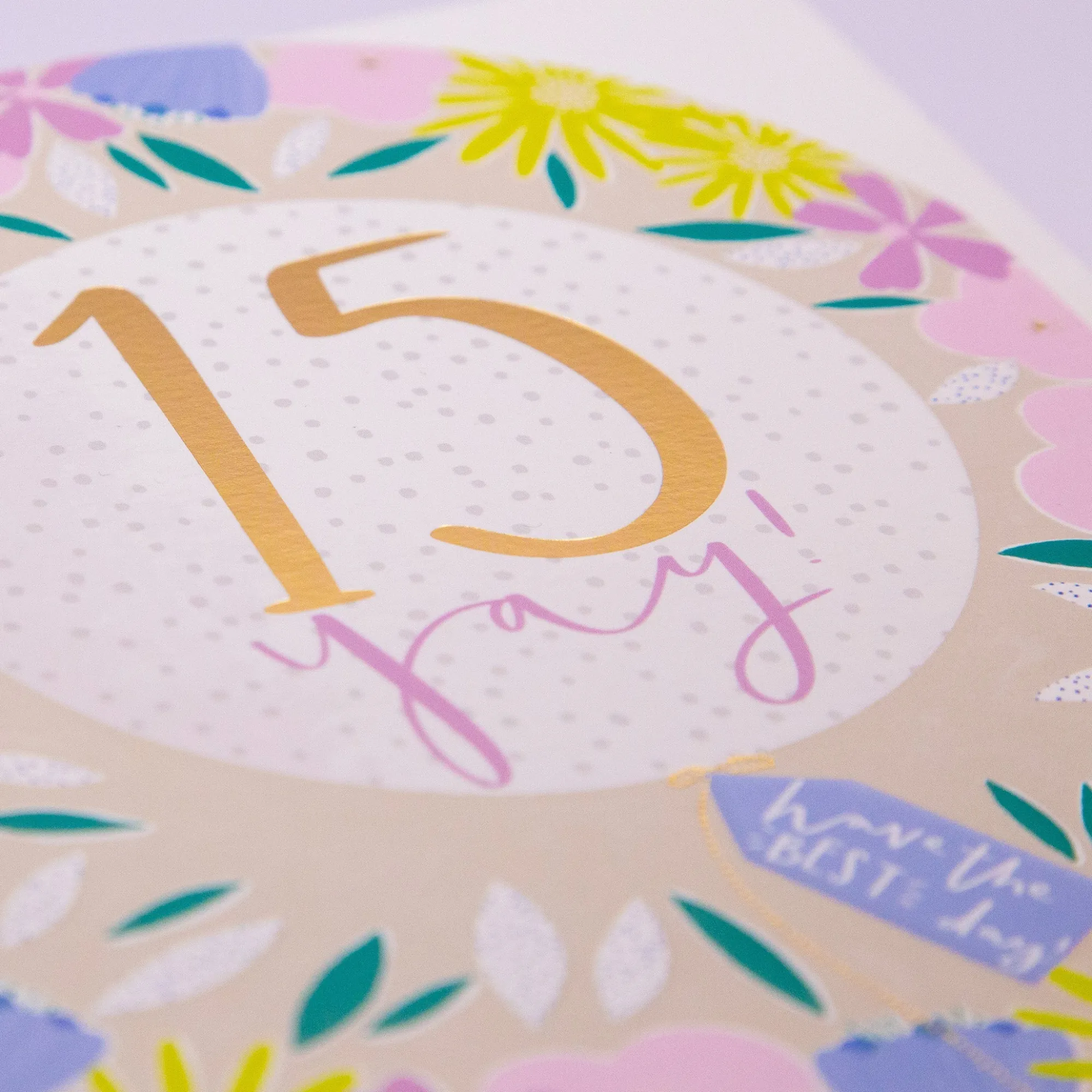 Birthday|By Age*Whistlefish 15 Today Floral Arch Card