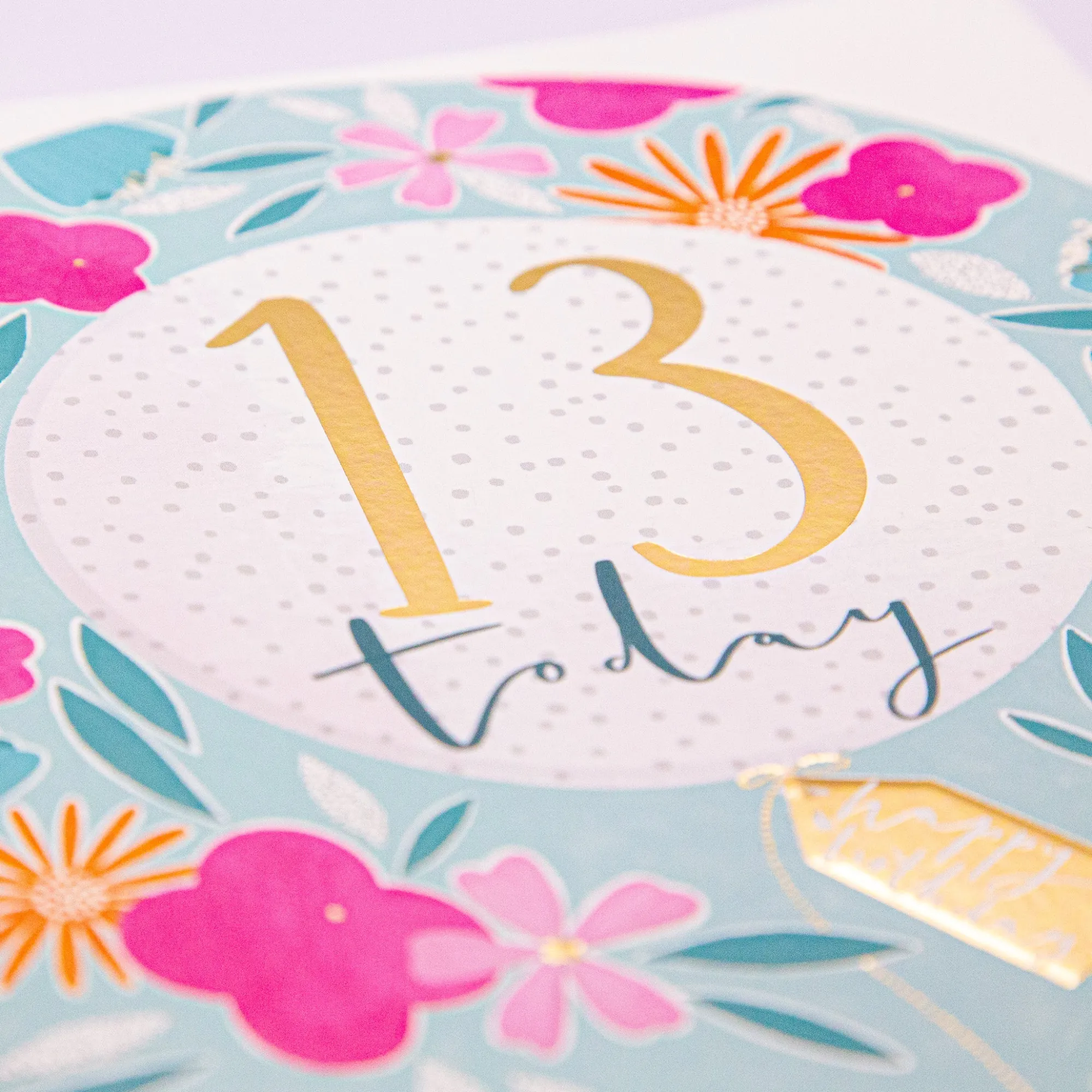 Birthday|By Age*Whistlefish 13 Today Floral Arch Card