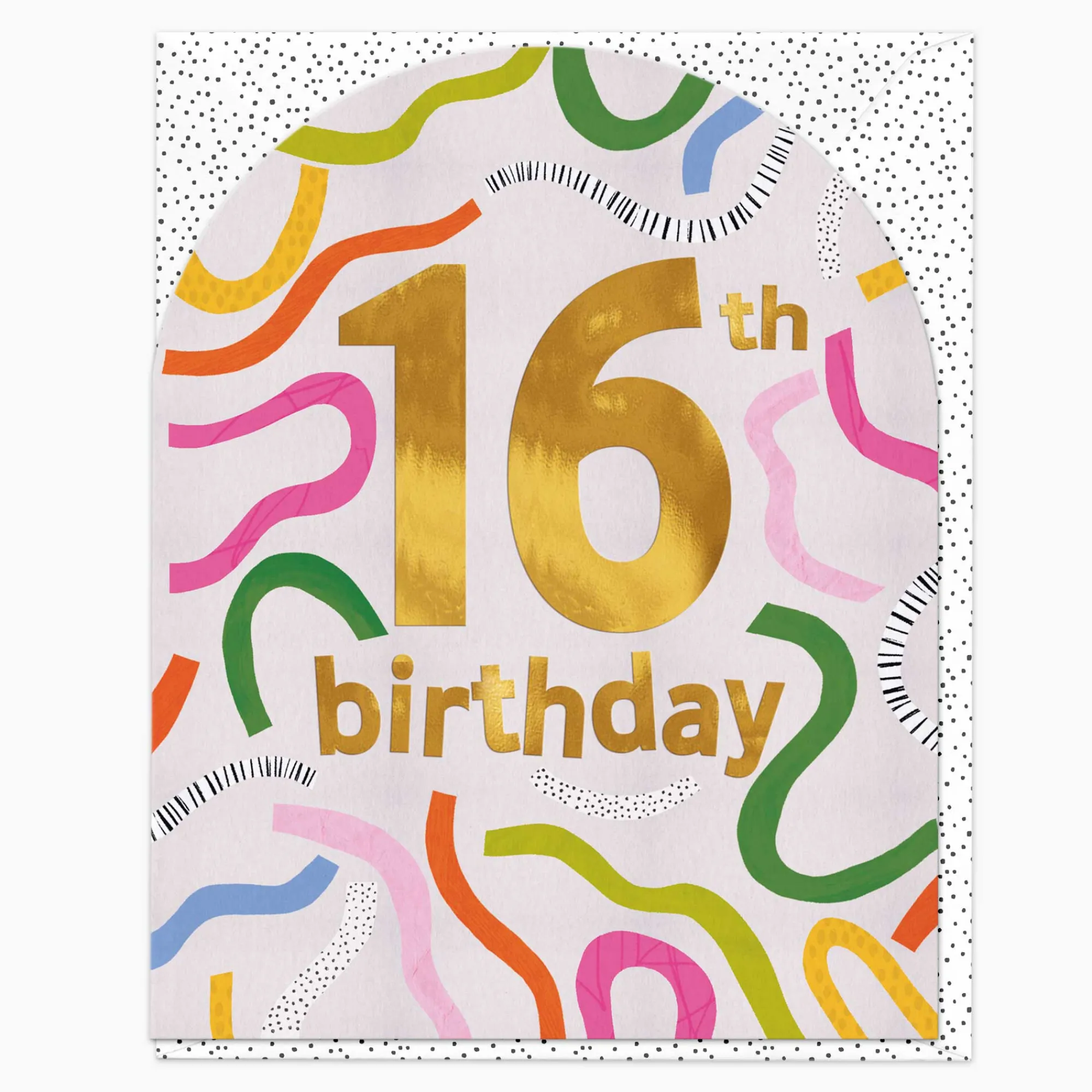 Birthday|By Age*Whistlefish 16 Today Streamer Birthday Card