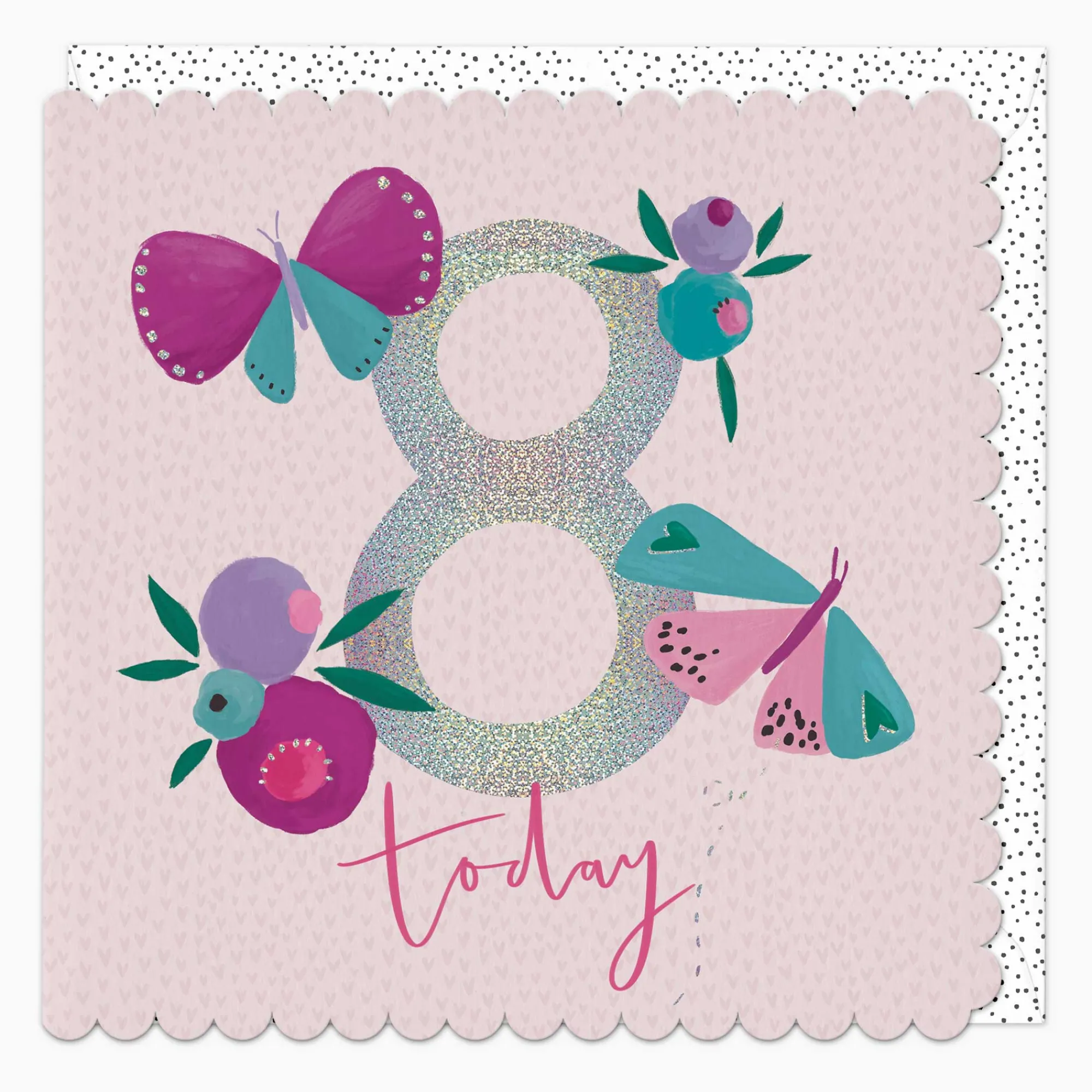 Birthday|By Age*Whistlefish 8 Today 8th Butterfly Birthday Card