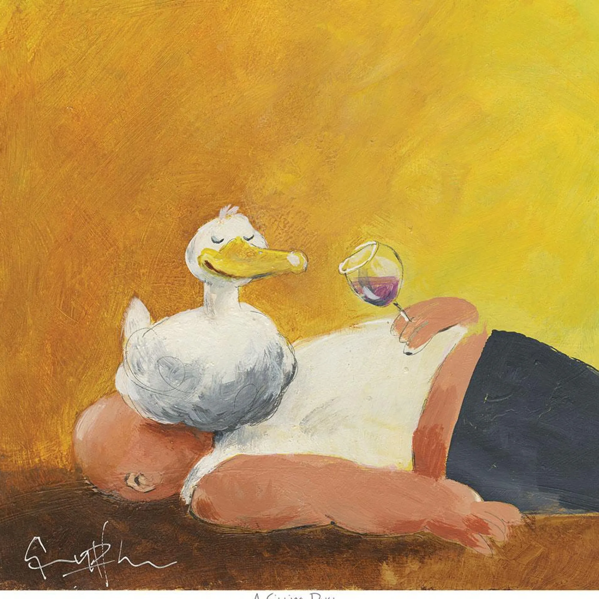 Unframed Prints*Whistlefish A Sitting Duck Art Print