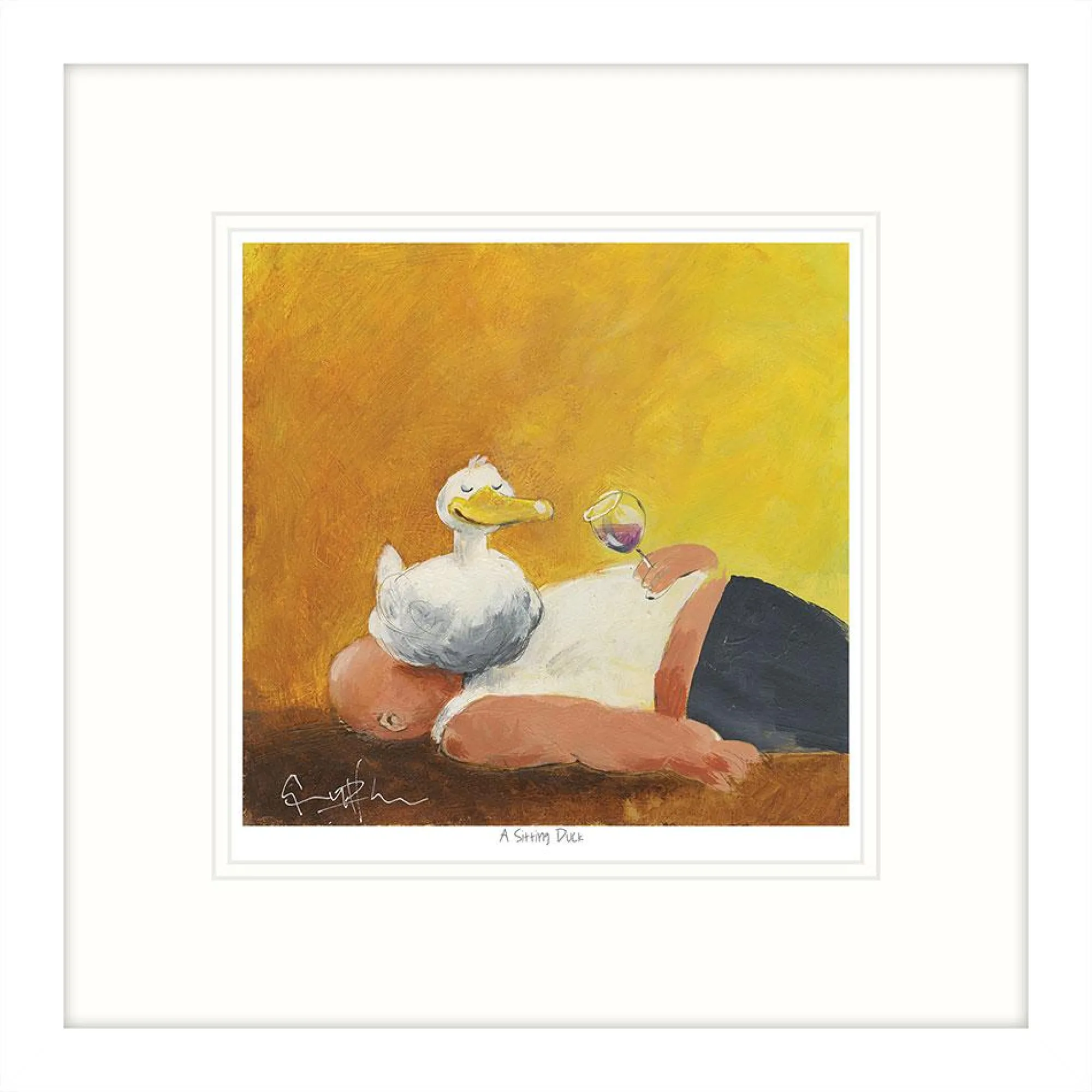 Framed Prints*Whistlefish A Sitting Duck Framed Print