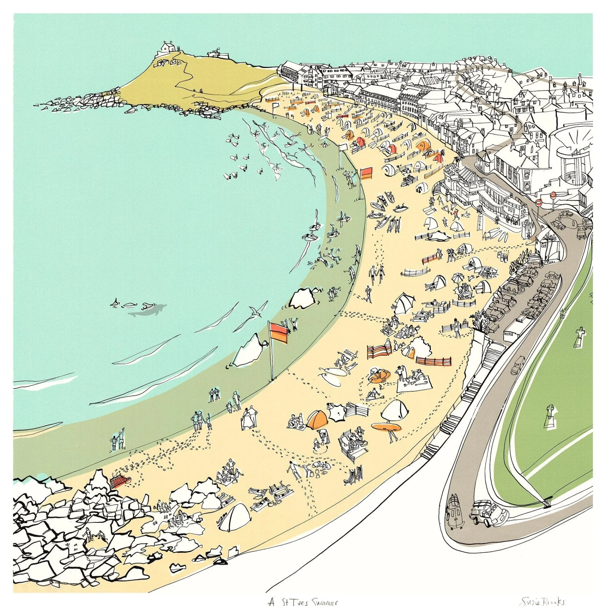 Unframed Prints*Whistlefish A St Ives Summer Art Print