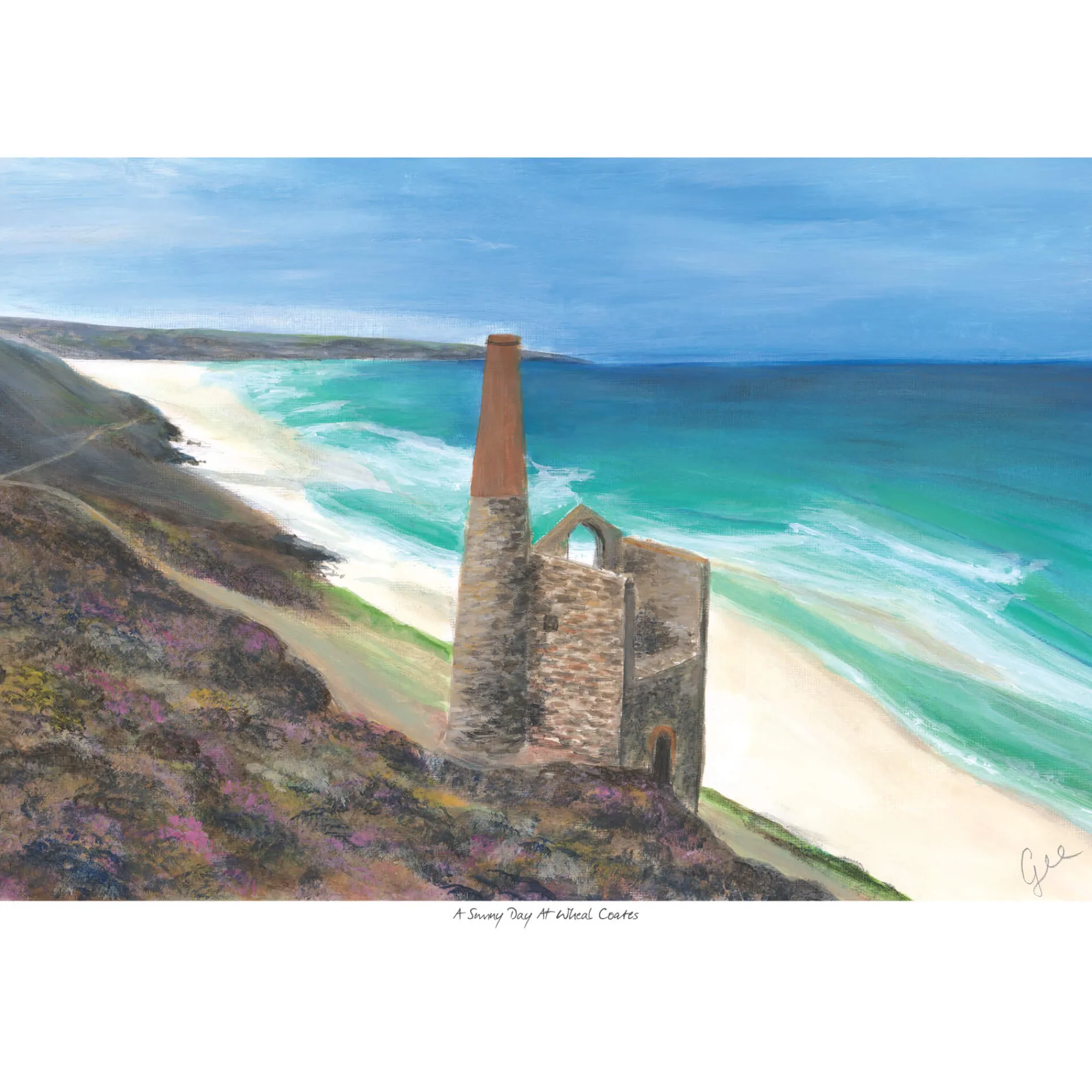 Unframed Prints*Whistlefish A Sunny Day At Wheal Coates Art Print