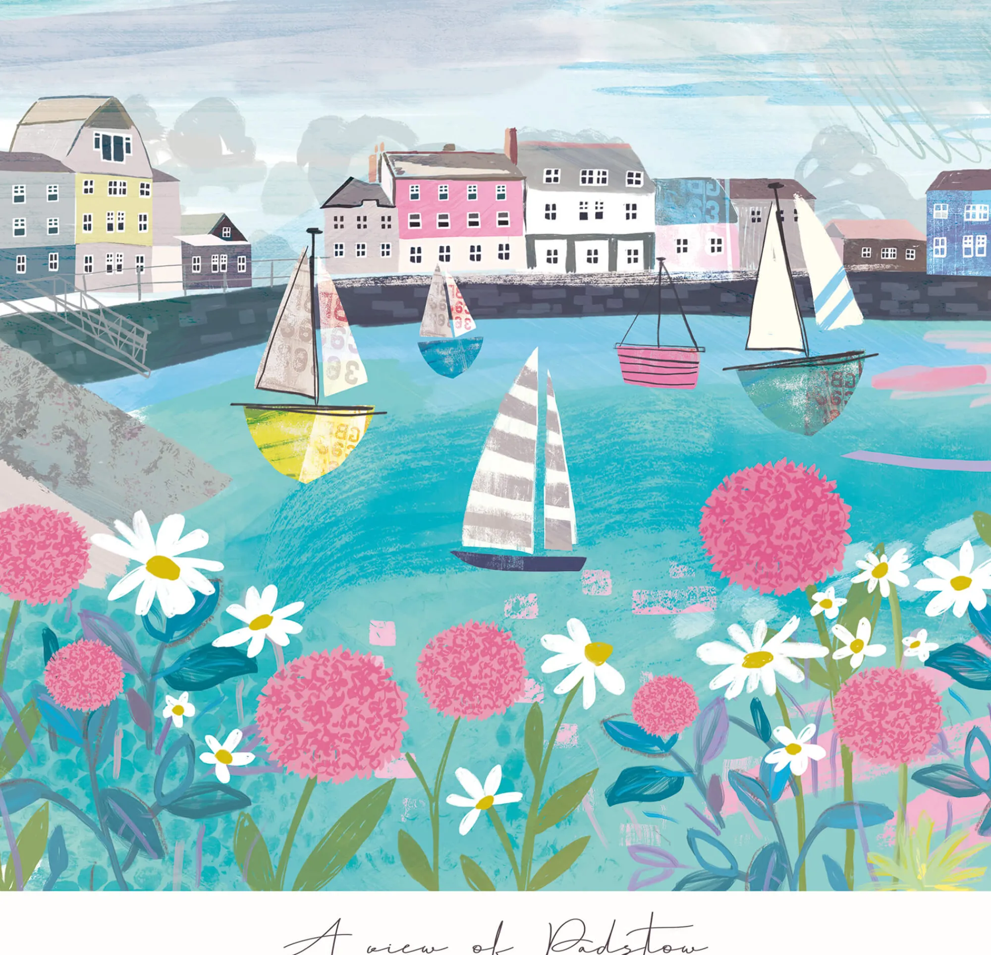 Unframed Prints*Whistlefish A View Of Padstow Art Print