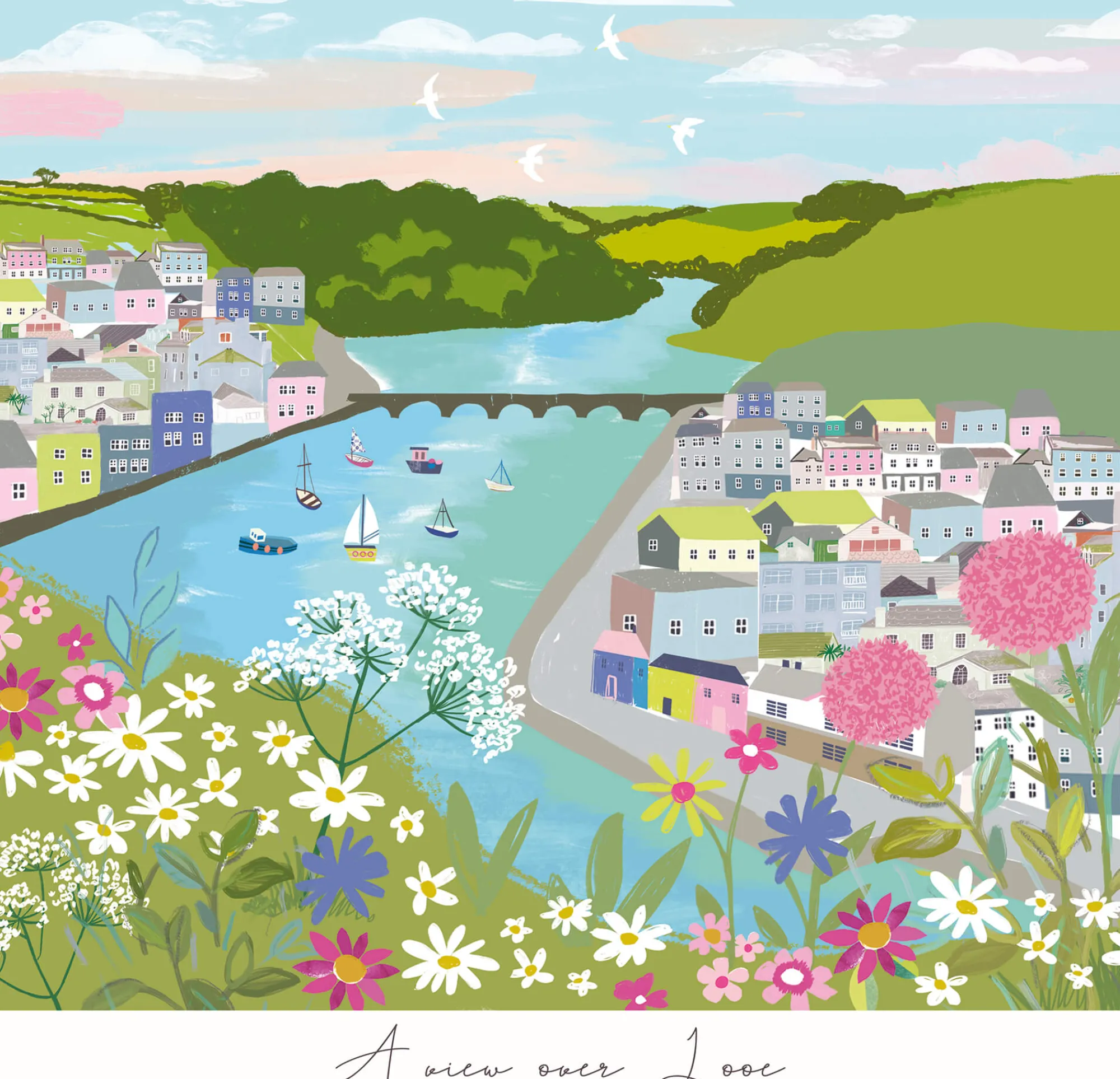 Unframed Prints*Whistlefish A View Over Looe Art Print