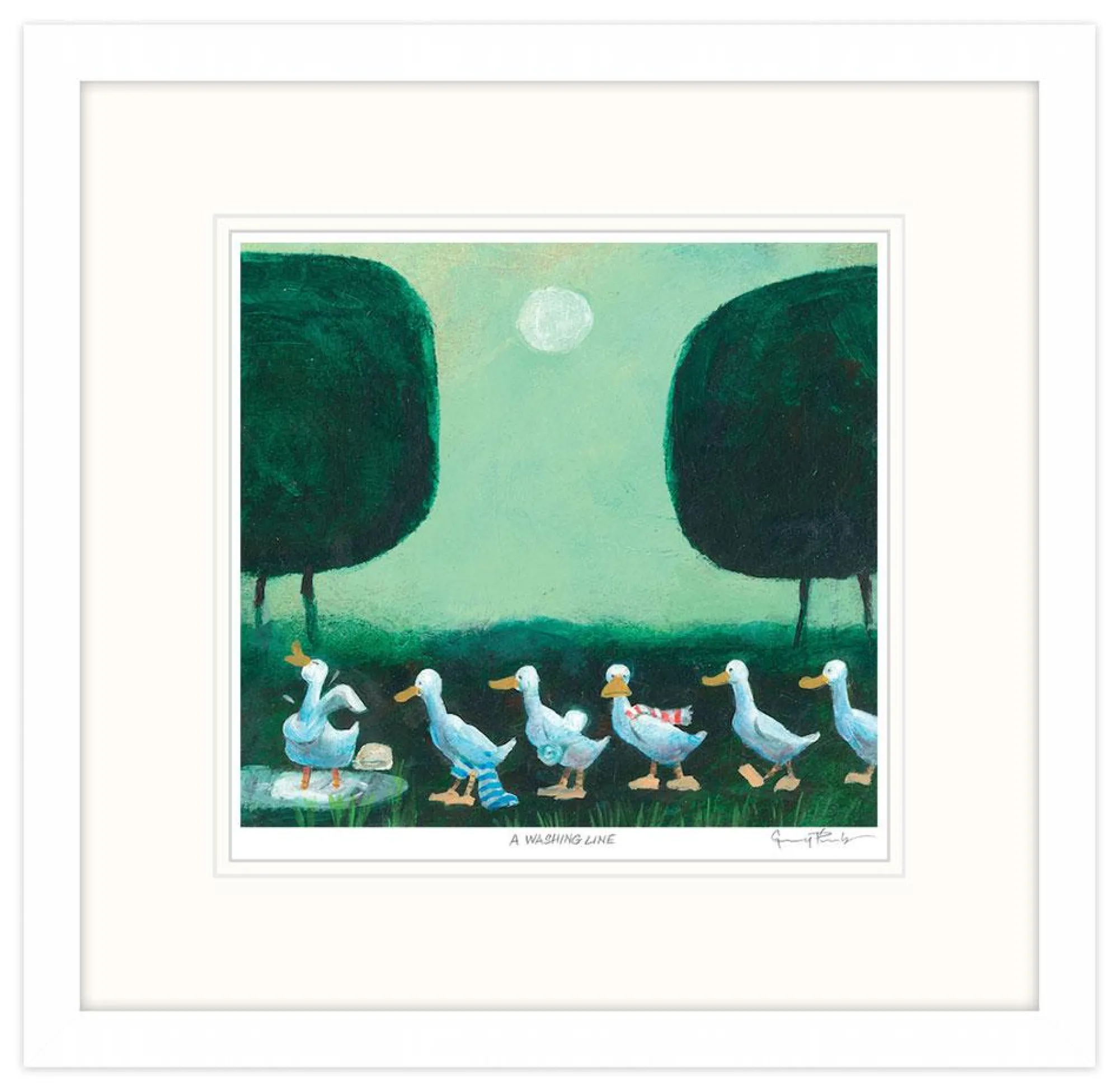 Framed Prints*Whistlefish A Washing Line Framed Print