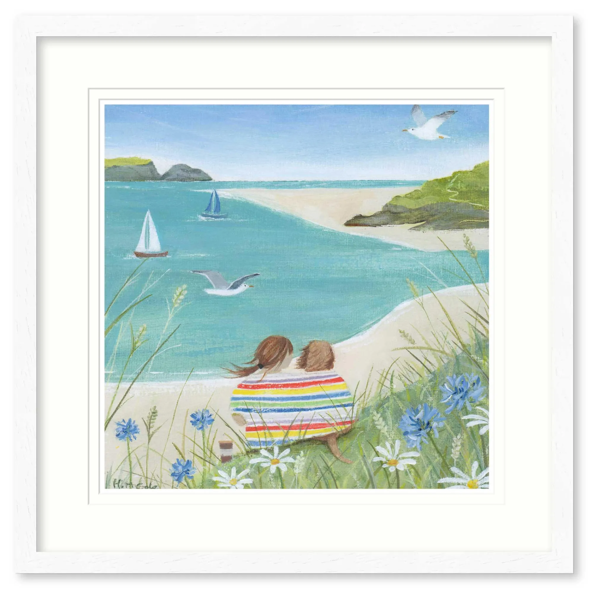Floral & Flowers|Coastal Scenes*Whistlefish After Our Swim Framed Print