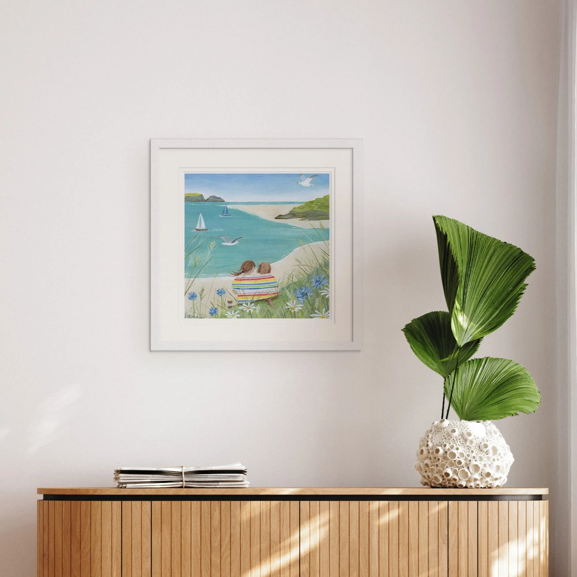 Floral & Flowers|Coastal Scenes*Whistlefish After Our Swim Framed Print