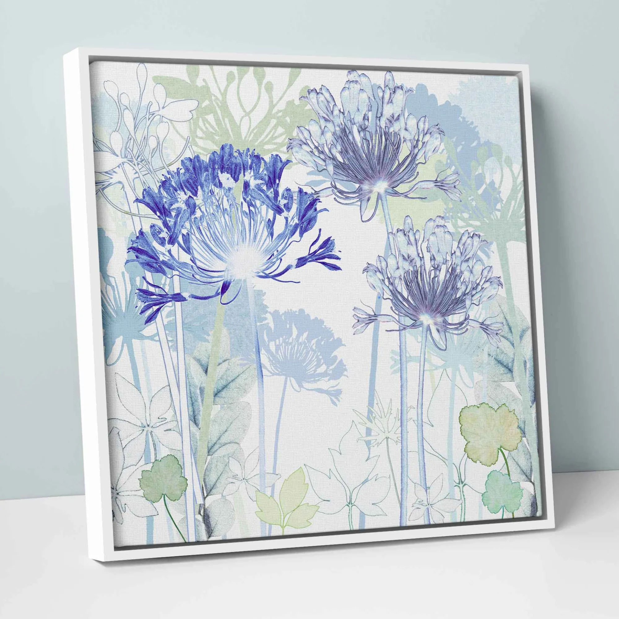 Floral & Flowers|Framed Canvas*Whistlefish Agapanthus Garden Framed Canvas