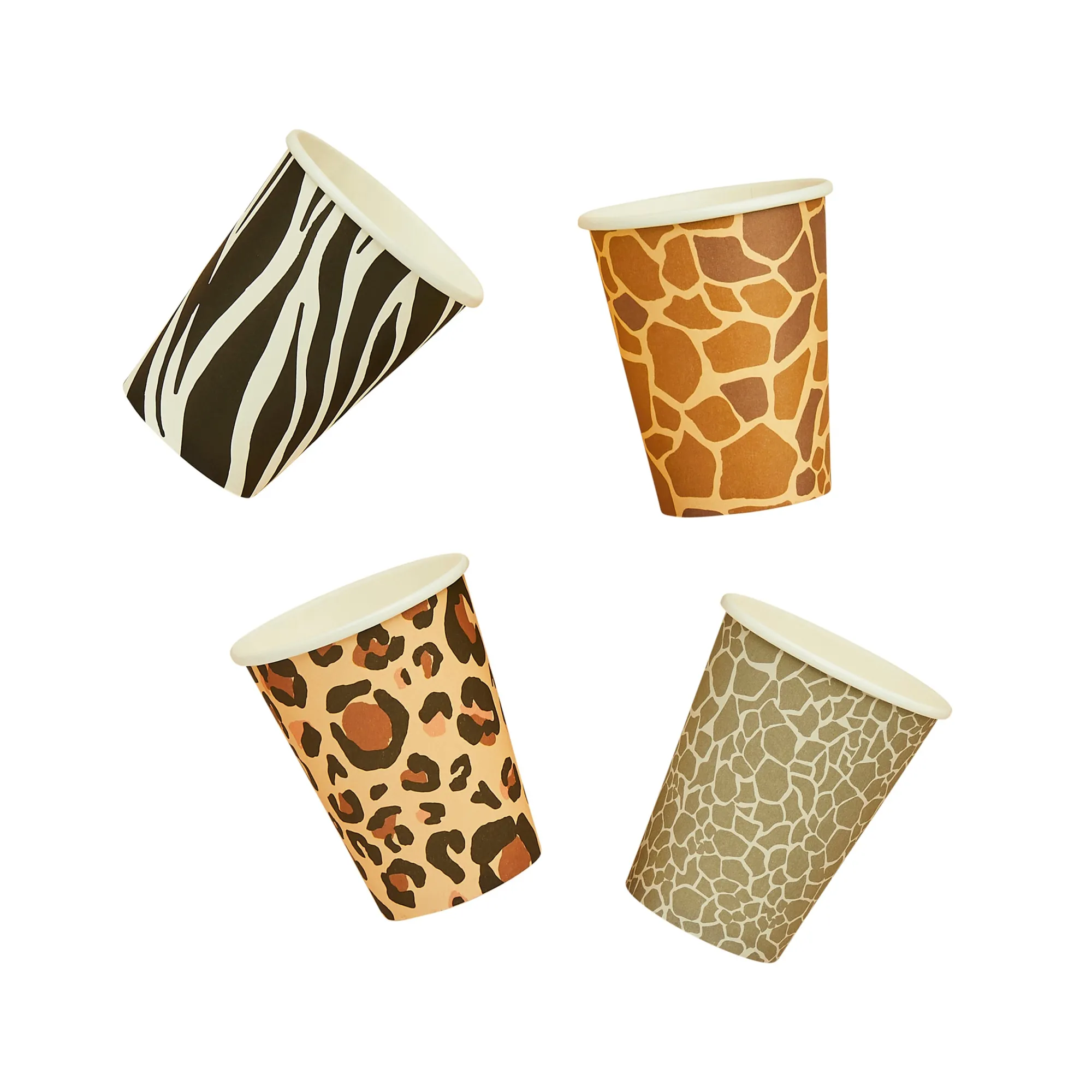 Paper Cups|Birthday*Whistlefish Animal Print Paper Cups