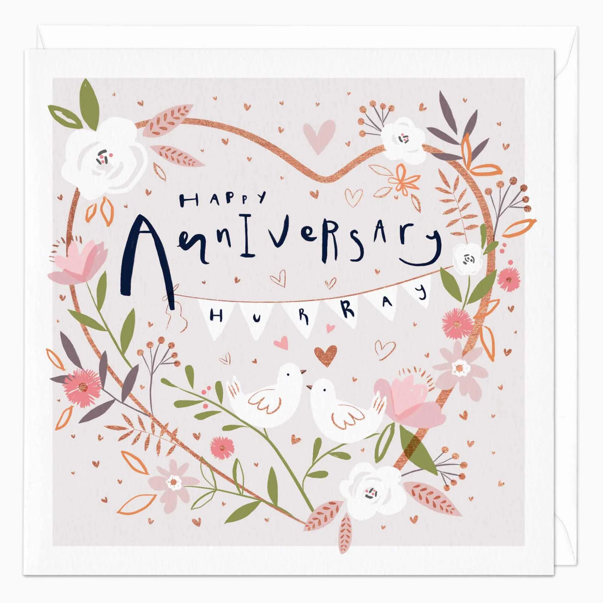 Anniversary*Whistlefish Anniversary Hurray Floral Card