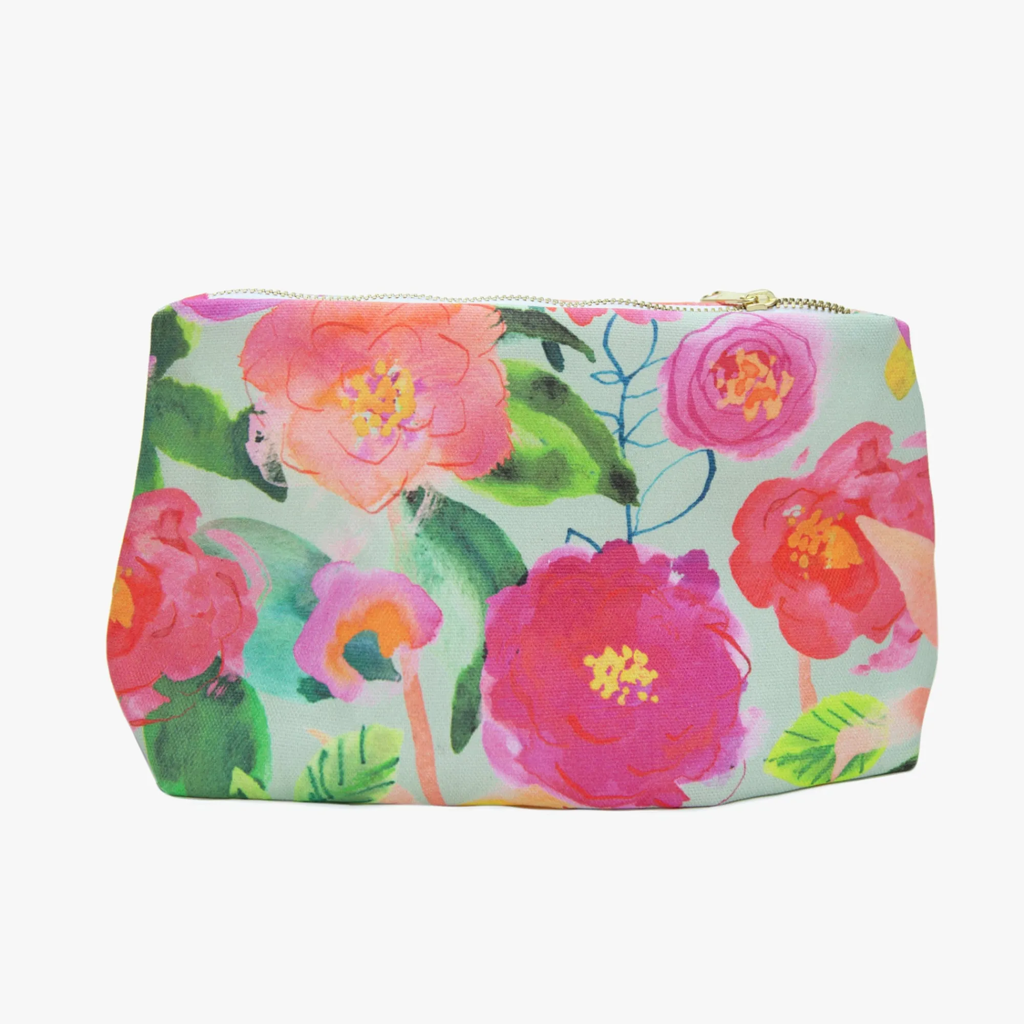 Under £20|Floral Gifts*Whistlefish Aqua Camellia Cosmetic Bag