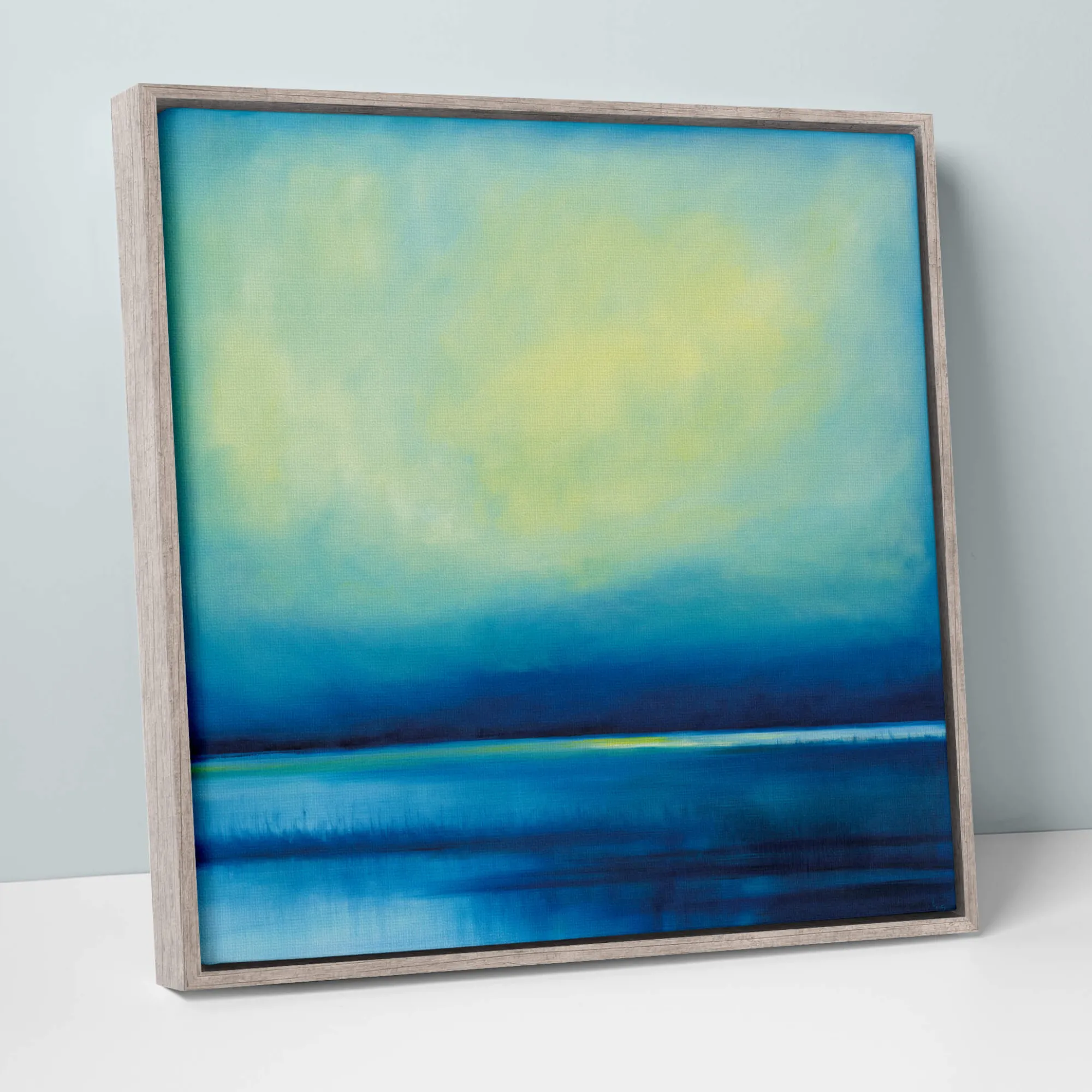 Cornwall|Coastal Scenes*Whistlefish Aqua Skies Marazion Marshes Framed Canvas
