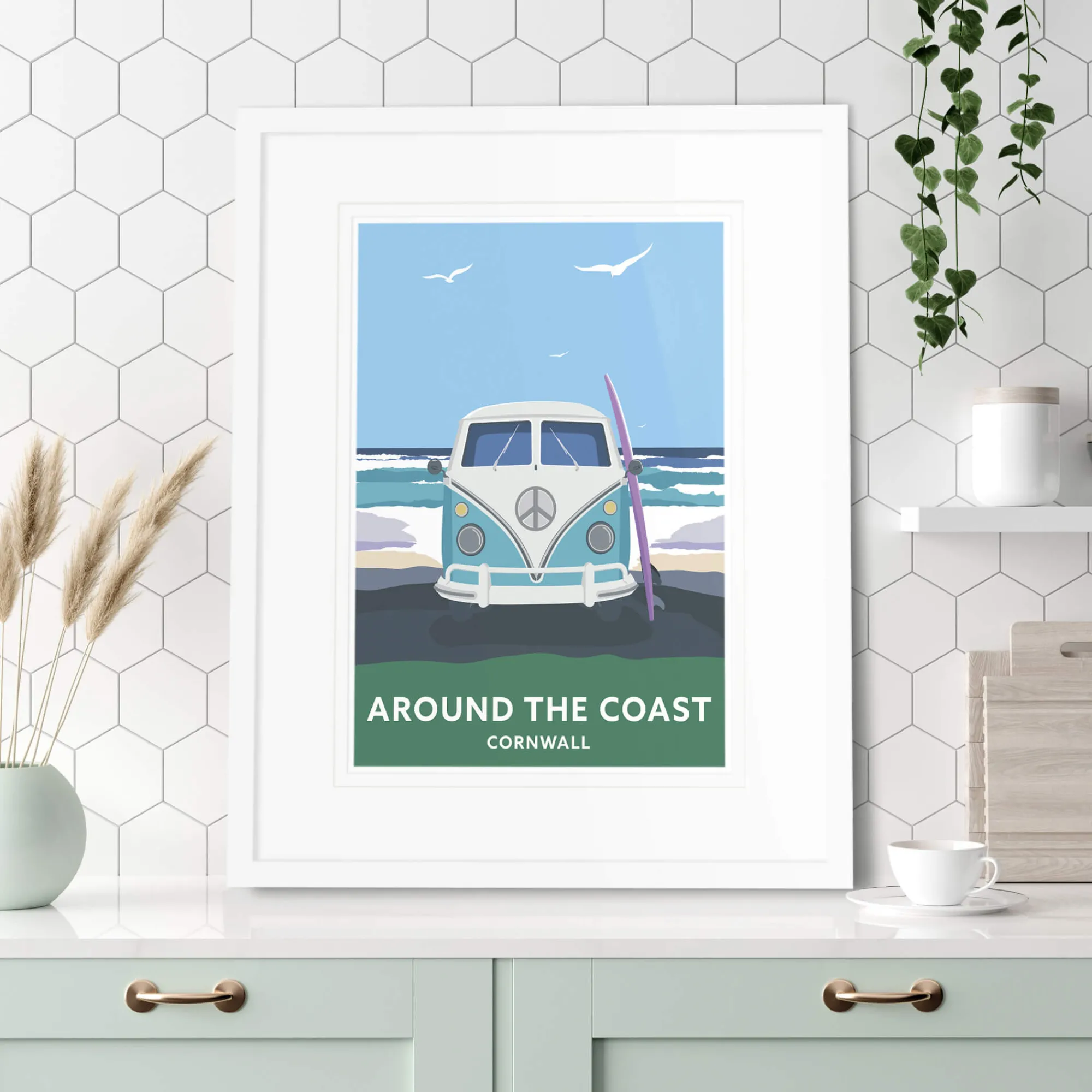 Travel|Framed Prints*Whistlefish Around The Coast Small Framed Print