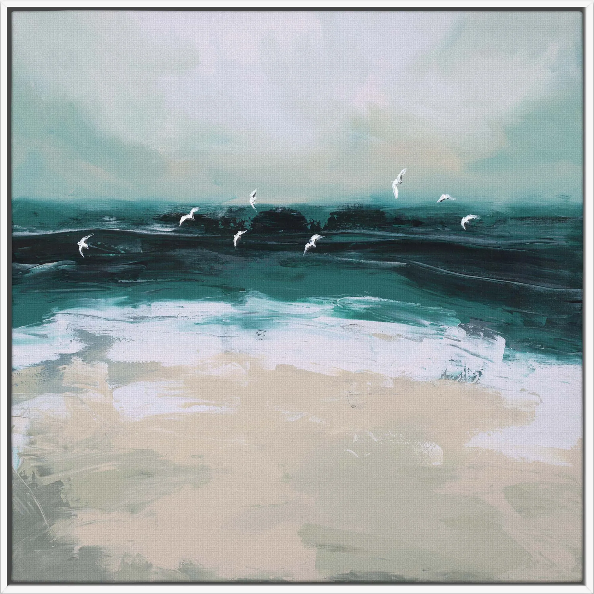 Coastal Scenes|Framed Canvas*Whistlefish Atlantic Tide Large Framed Canvas