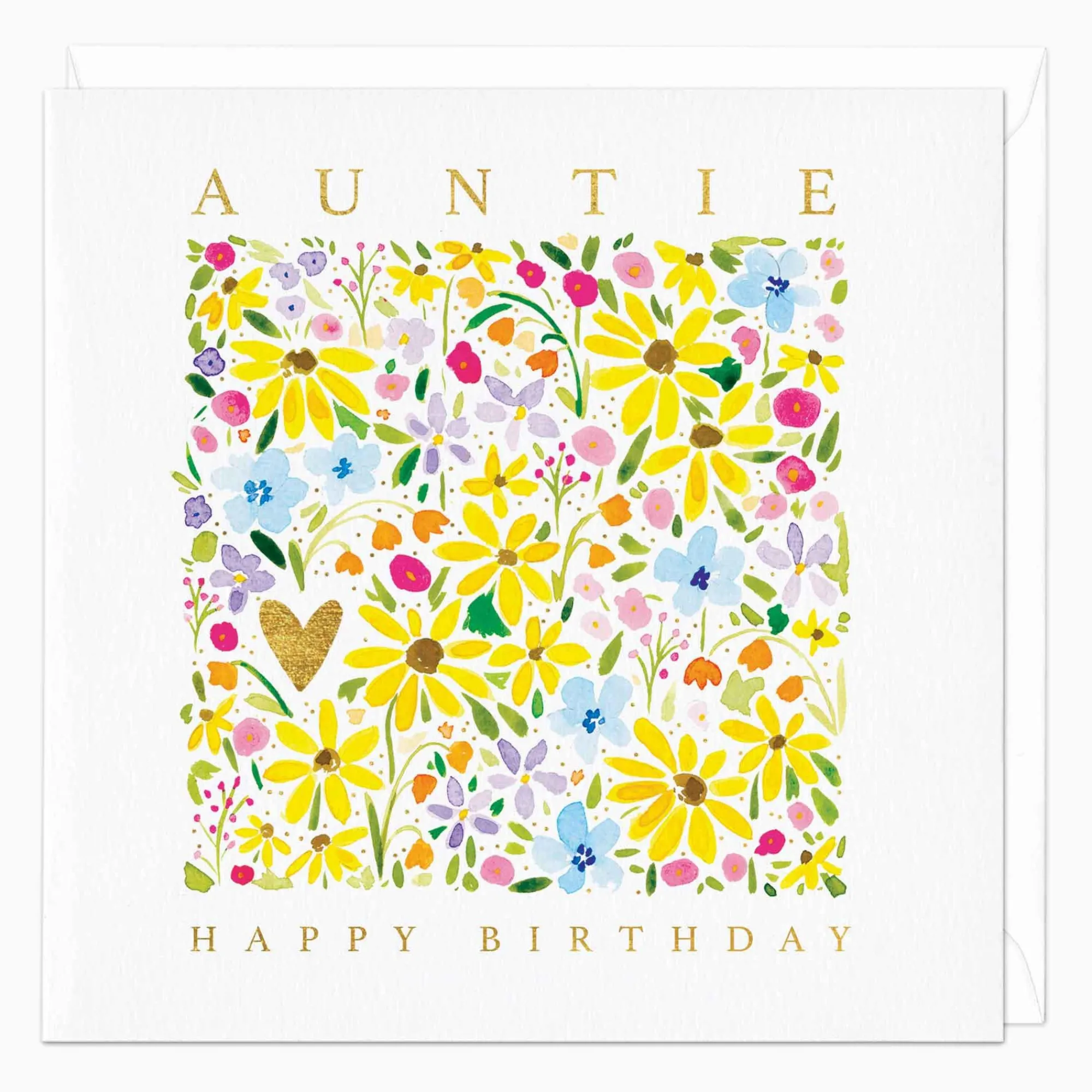 Birthday|For Relatives*Whistlefish Auntie Floral Birthday Card