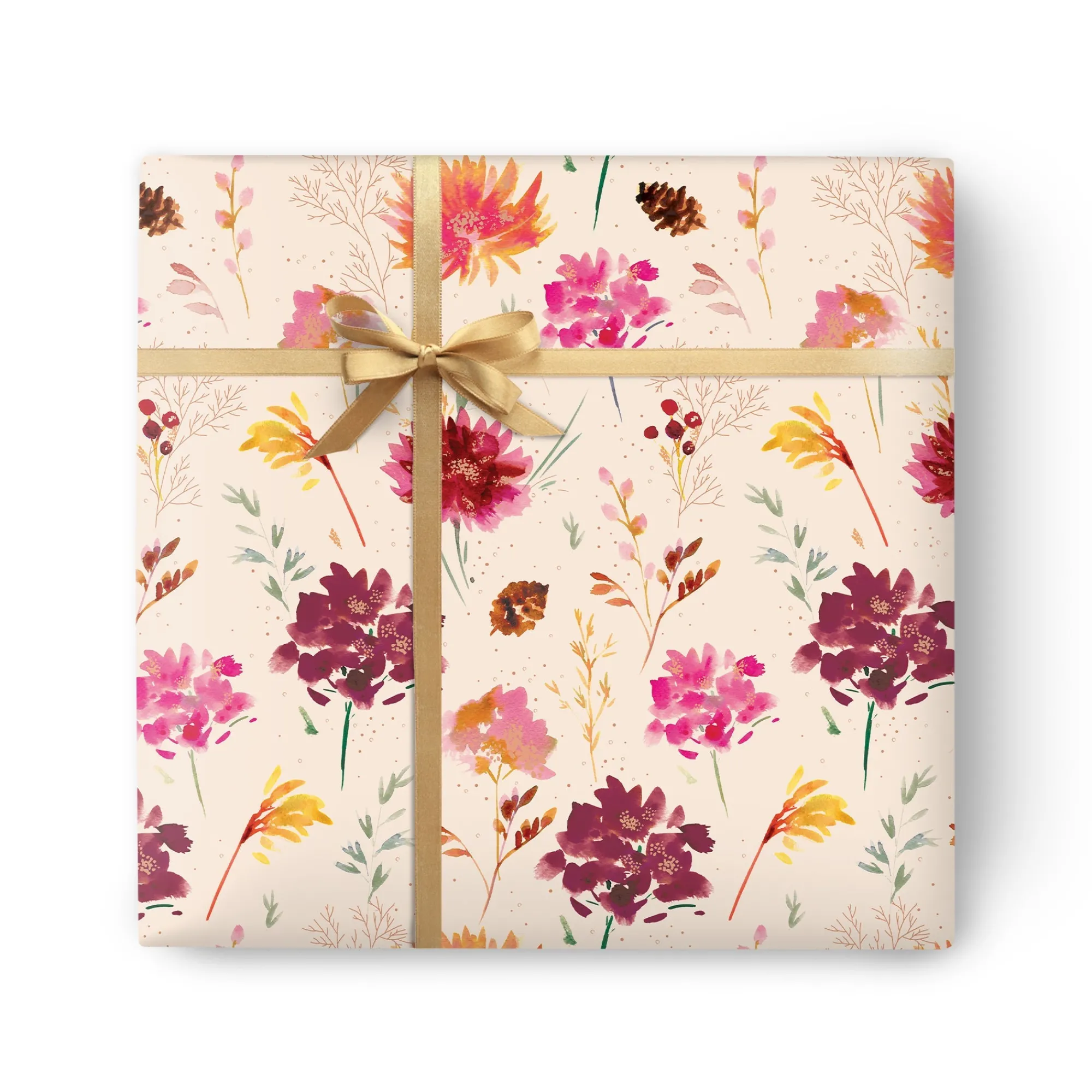 Gift Wrap|Floral*Whistlefish Autumn Flower Wrapping Paper