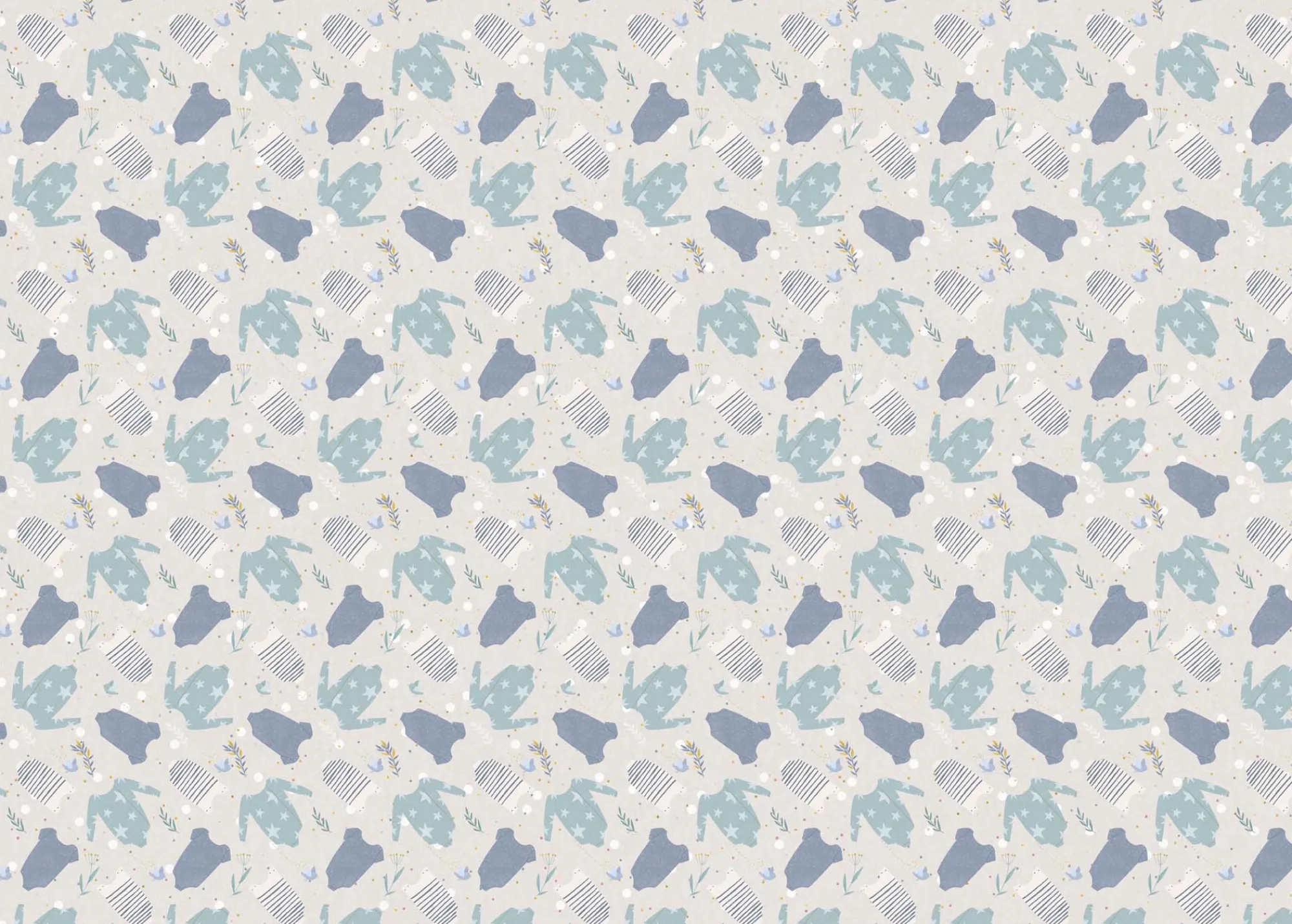 Gift Wrap|New Baby*Whistlefish Baby Boy Grows Wrapping Paper