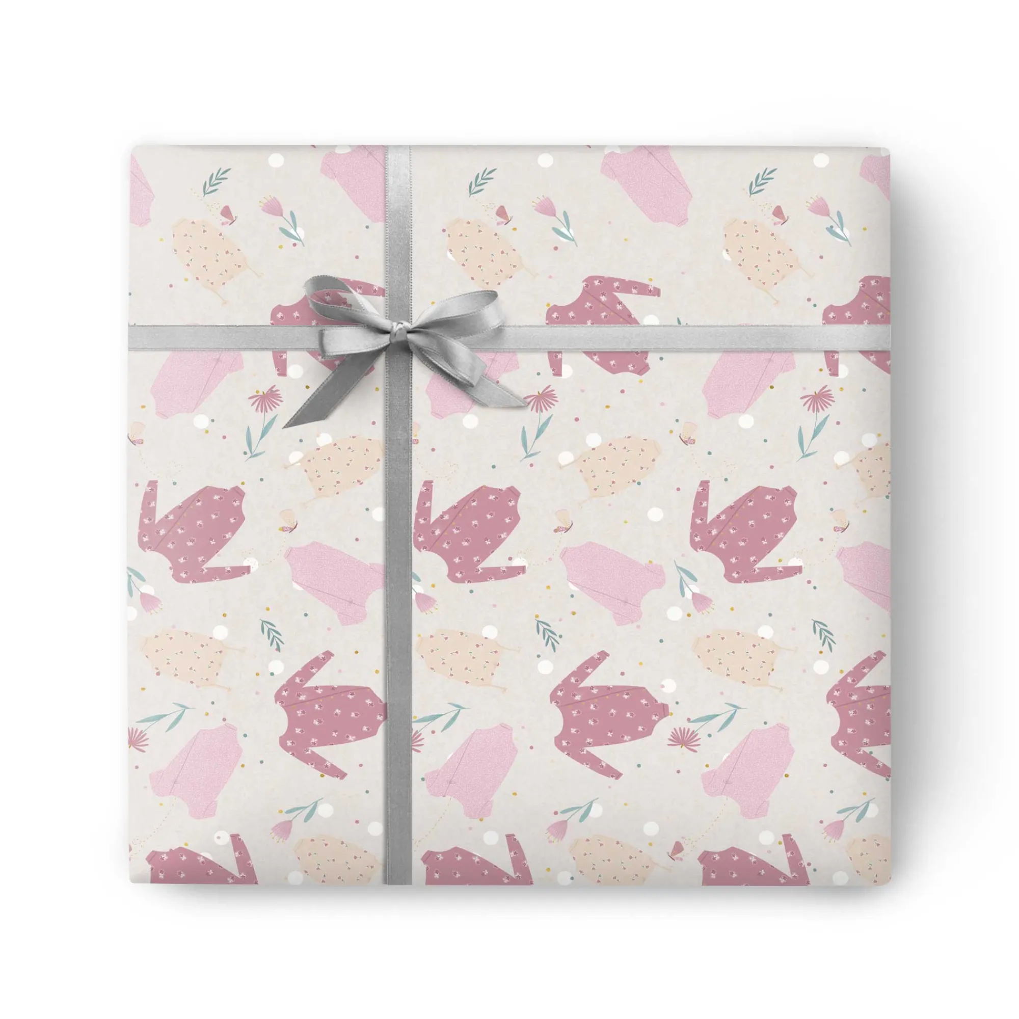 Gift Wrap|New Baby*Whistlefish Baby Girl Grows Wrapping Paper