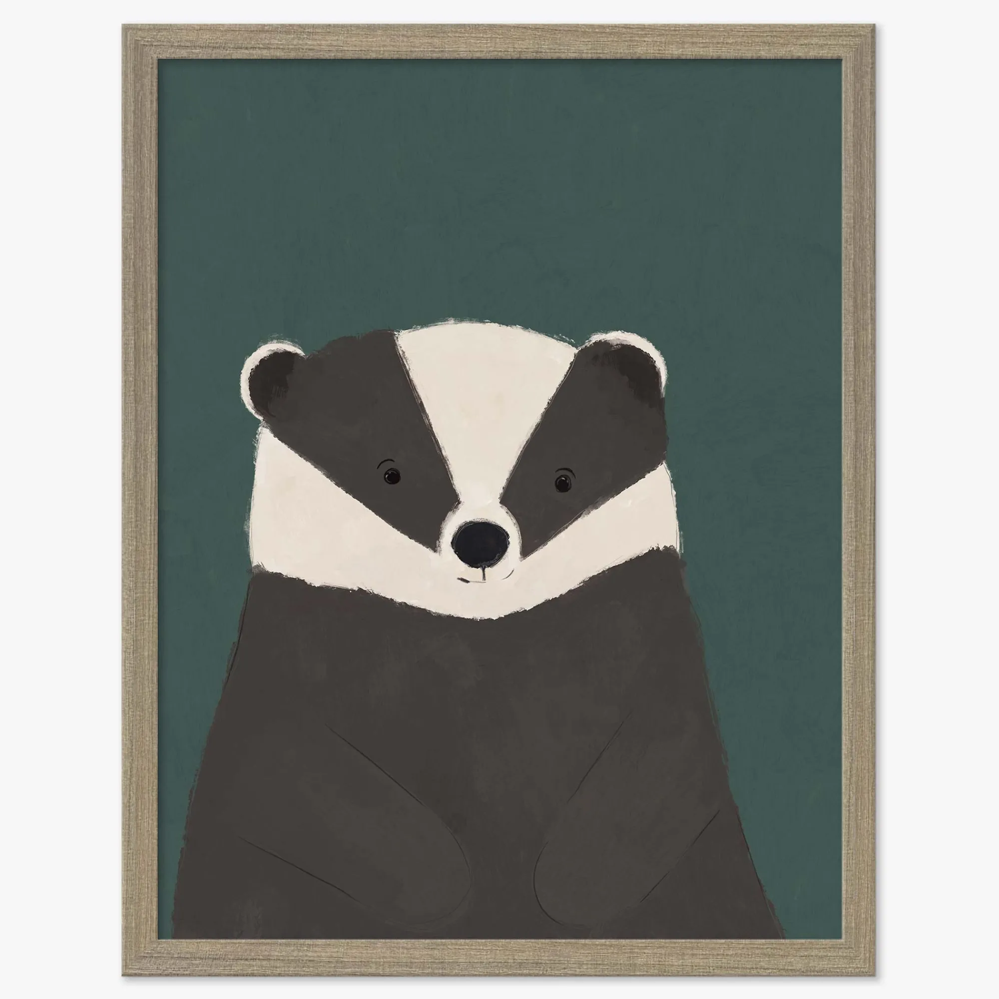 Animal|Framed Prints*Whistlefish Badger Medium Framed Print