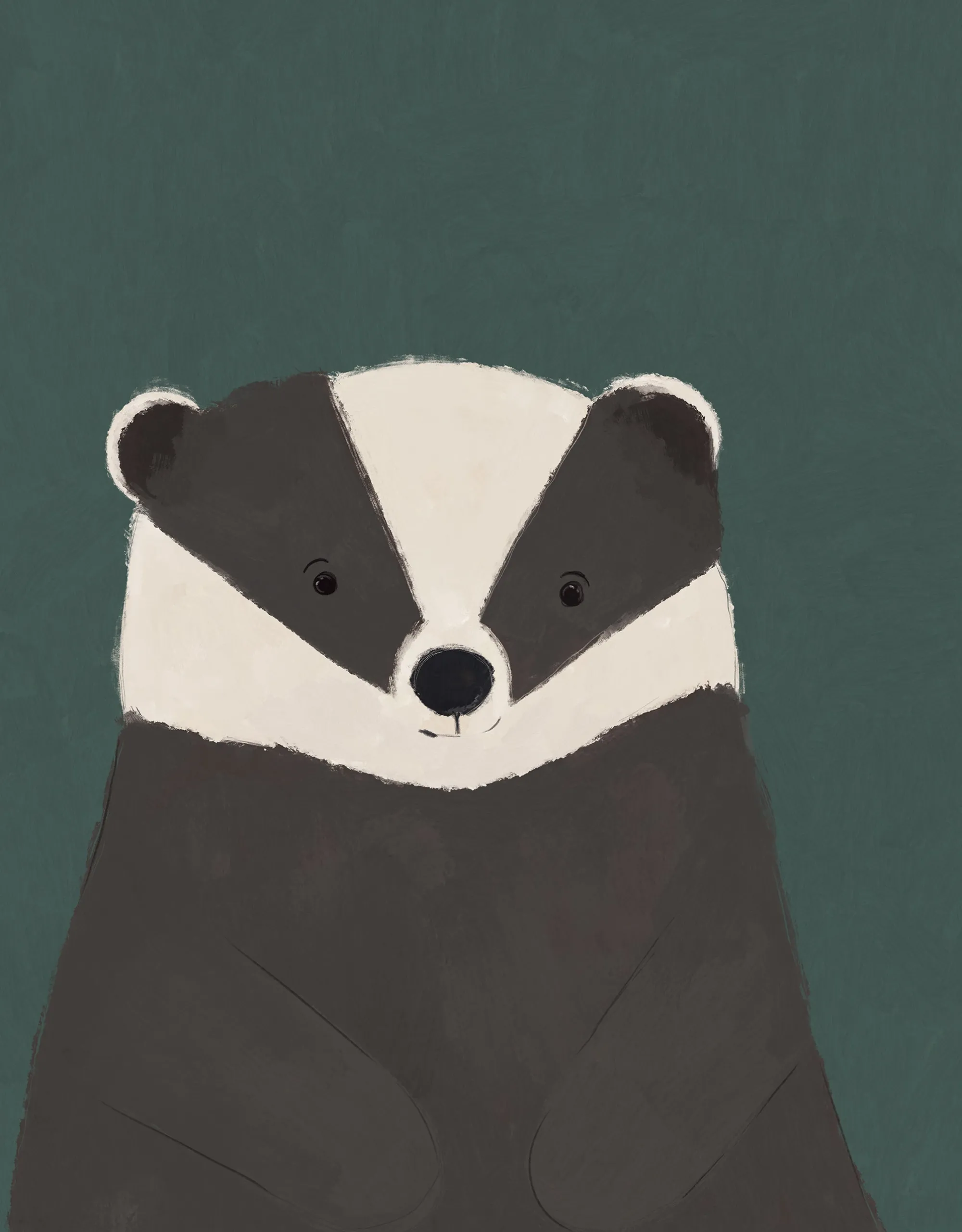 Animal|Framed Prints*Whistlefish Badger Medium Framed Print