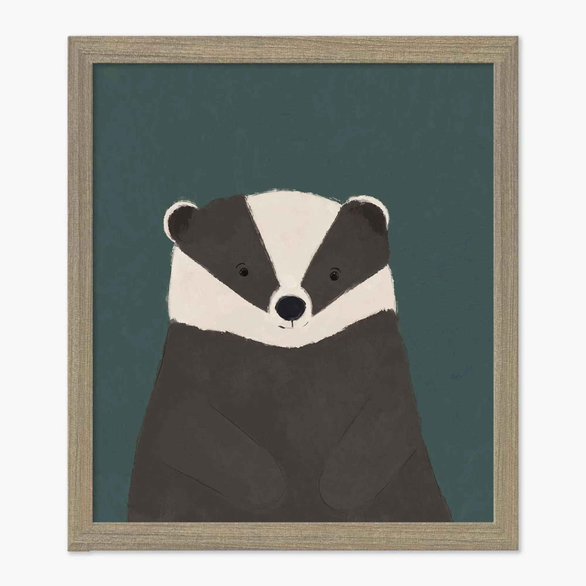 Animal|Framed Prints*Whistlefish Badger Small Framed Print