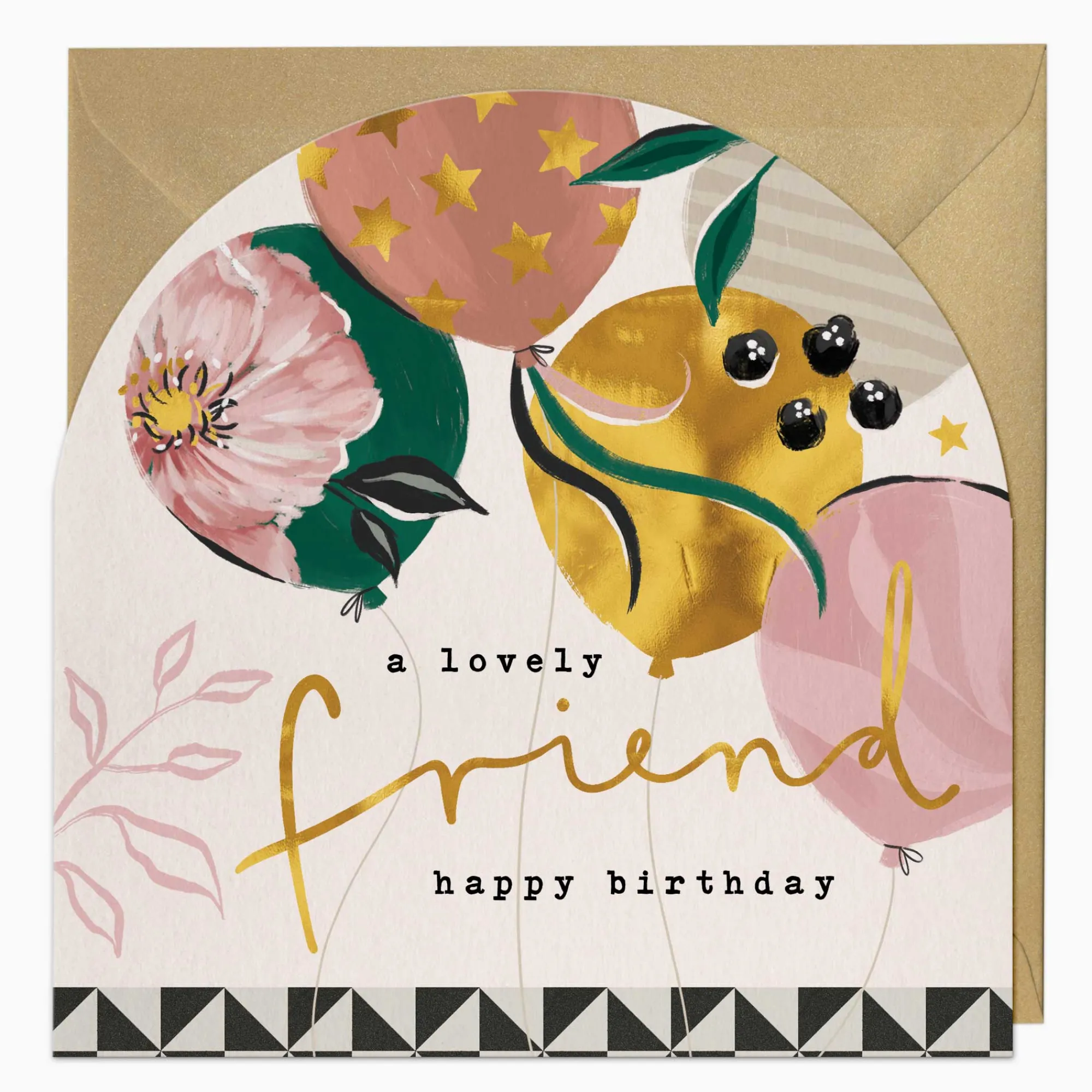 Birthday|For Her*Whistlefish Balloons Geo Bloom Birthday Arch Card
