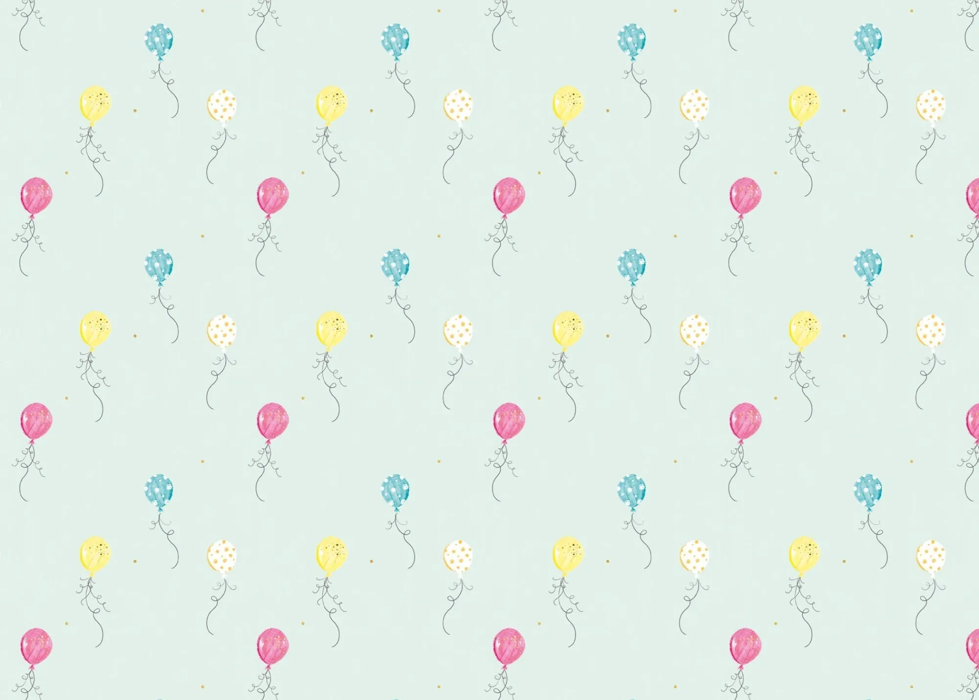 Gift Wrap|Birthday*Whistlefish Balloons Wrapping Paper