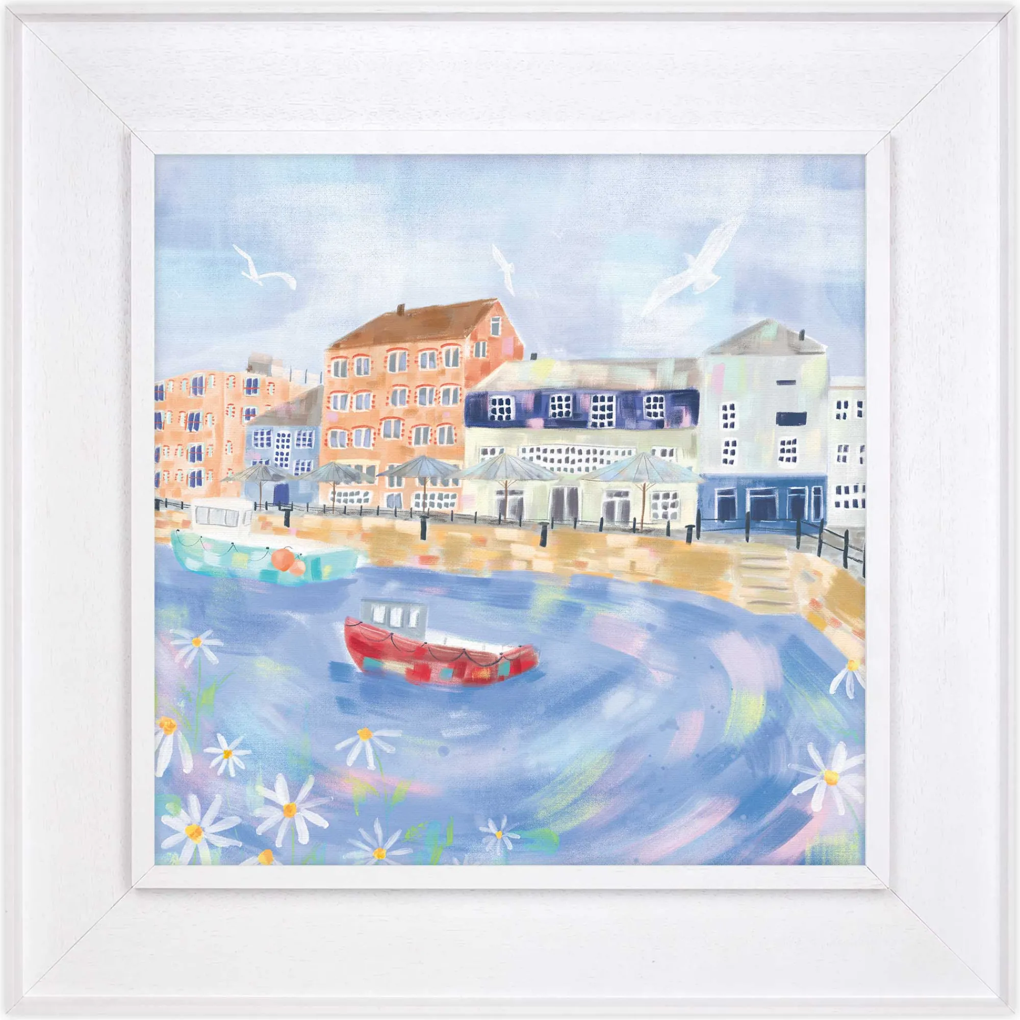 Floral & Flowers|Boat & Sailing*Whistlefish Barbican Tray Framed Canvas
