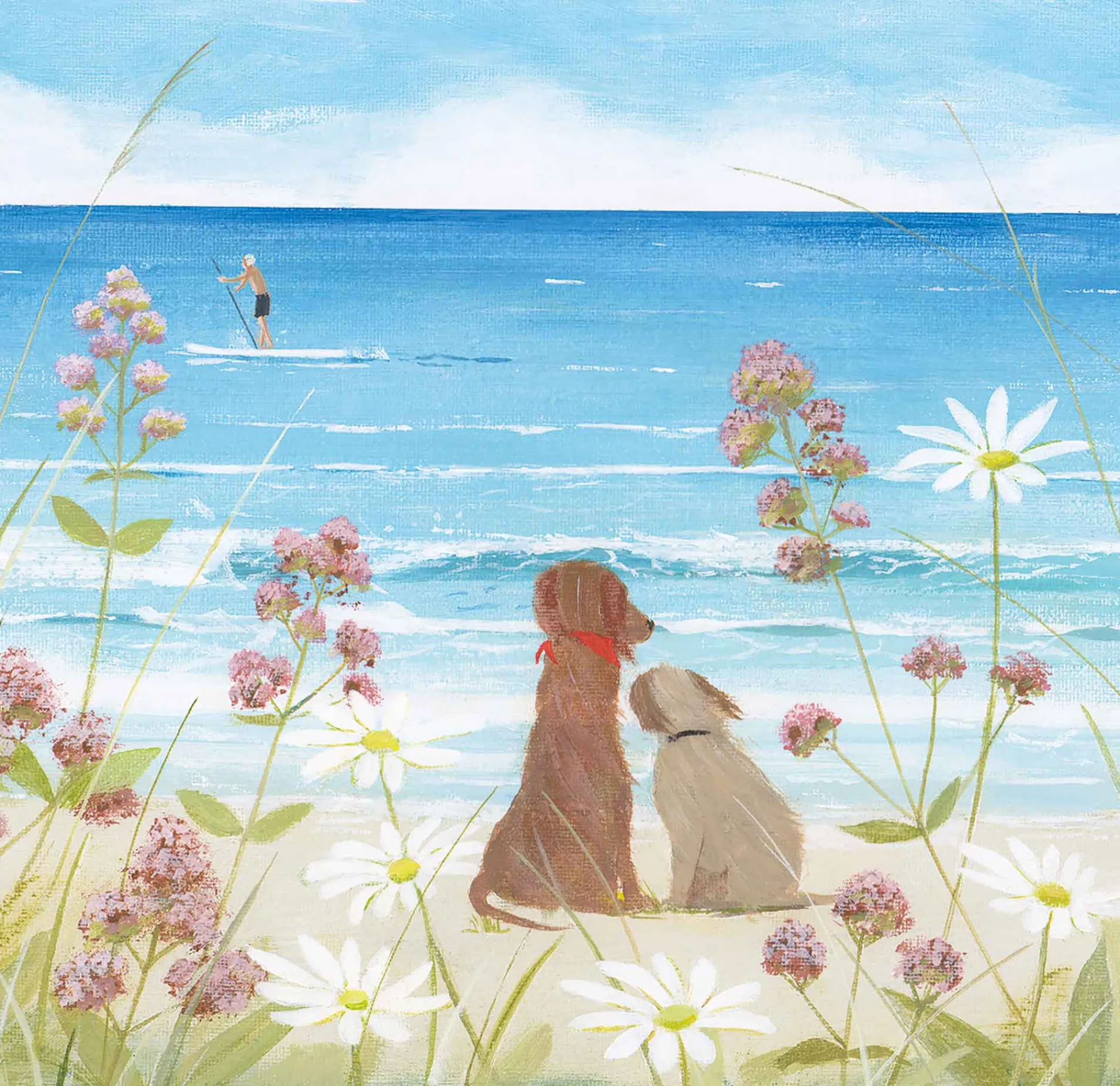 Unframed Prints*Whistlefish Beach Dogs Medium Art Print