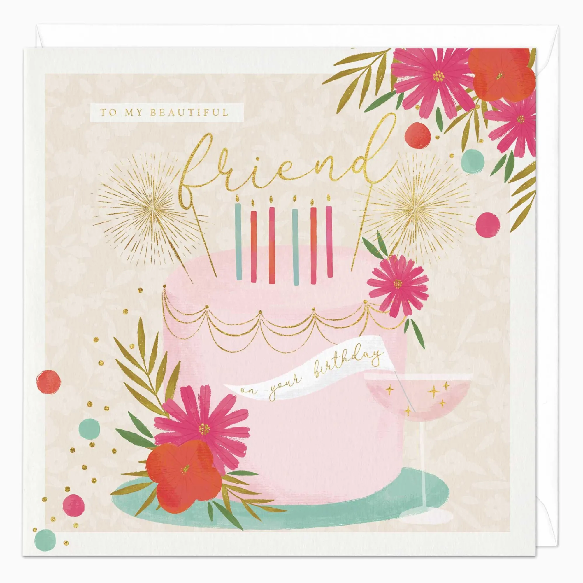 Birthday*Whistlefish Beautiful Friend Birthday Card