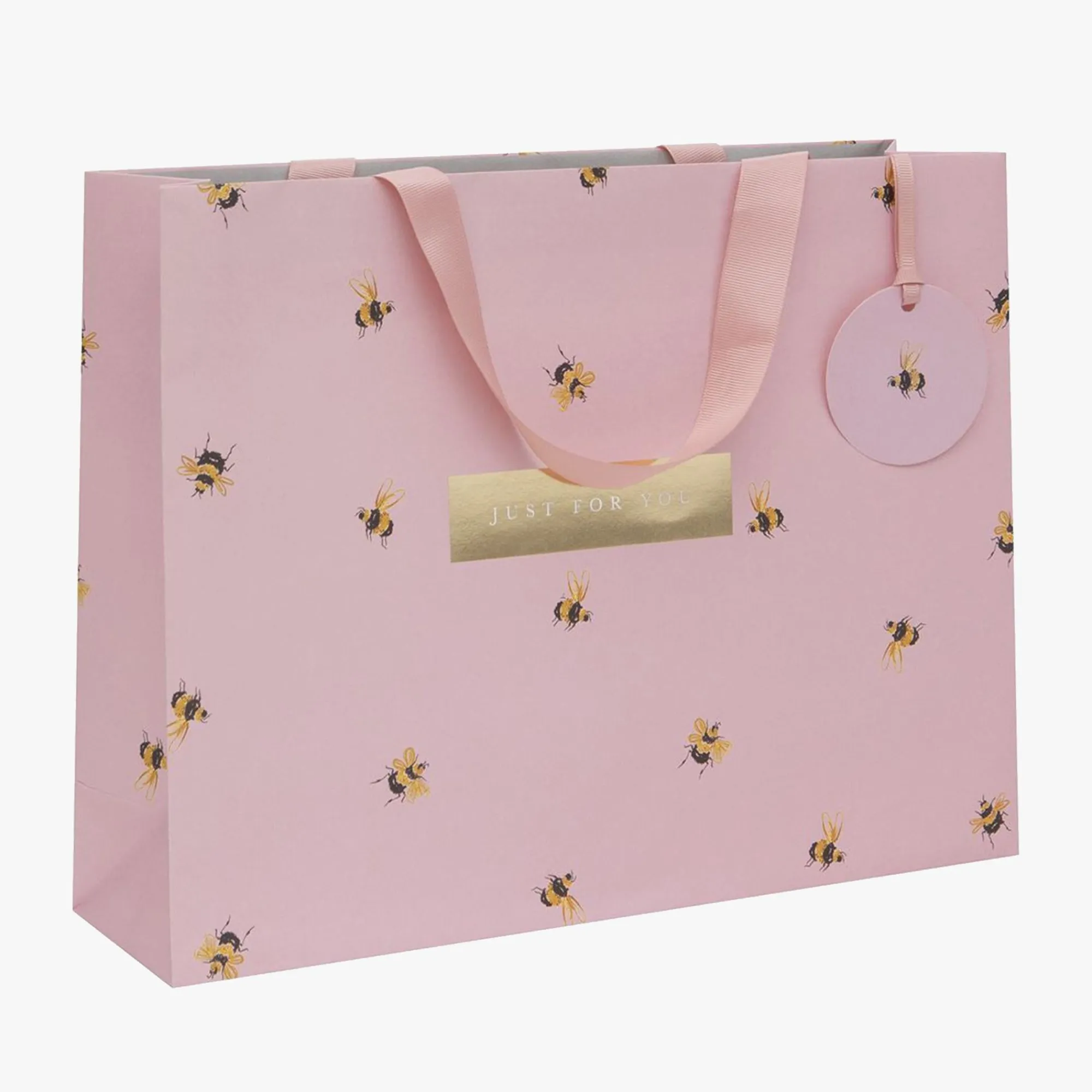 Gift Bags|Gift Bags*Whistlefish Bee Pink Large Gift Bag