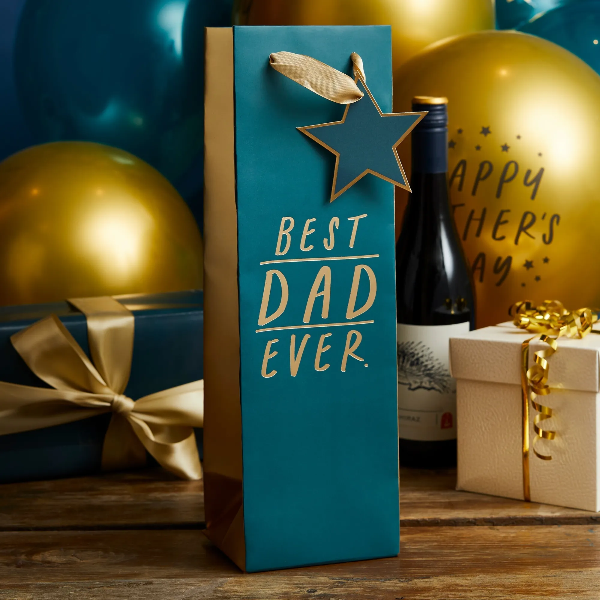 Gift Bags|Gift Bags*Whistlefish Best Dad Ever Bottle Bag