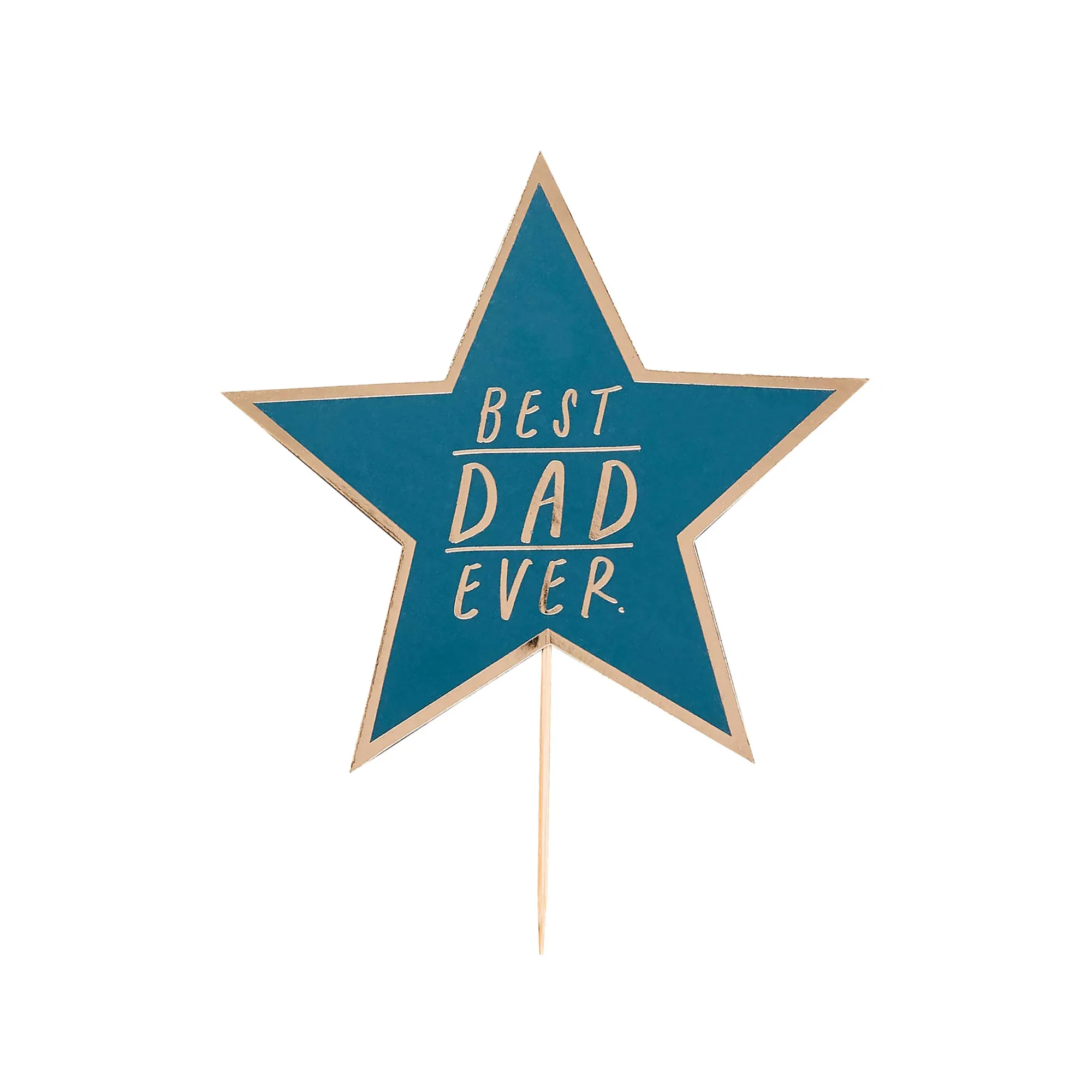 Cake Topper|Birthday*Whistlefish 'Best Dad Ever' Star Card Cake Topper