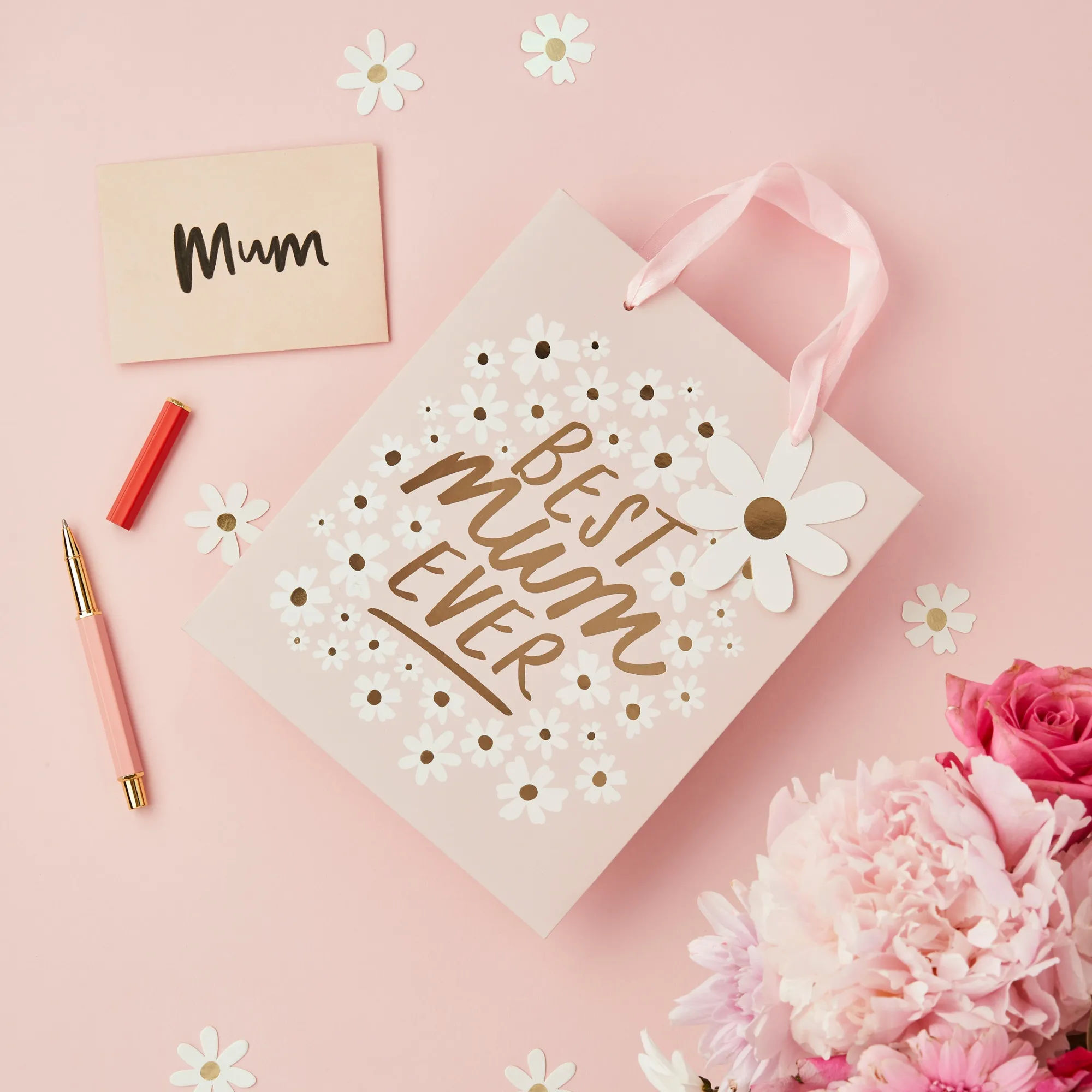 Gift Bags|Gift Bags*Whistlefish Best Mum Ever Daisy Gift Bag