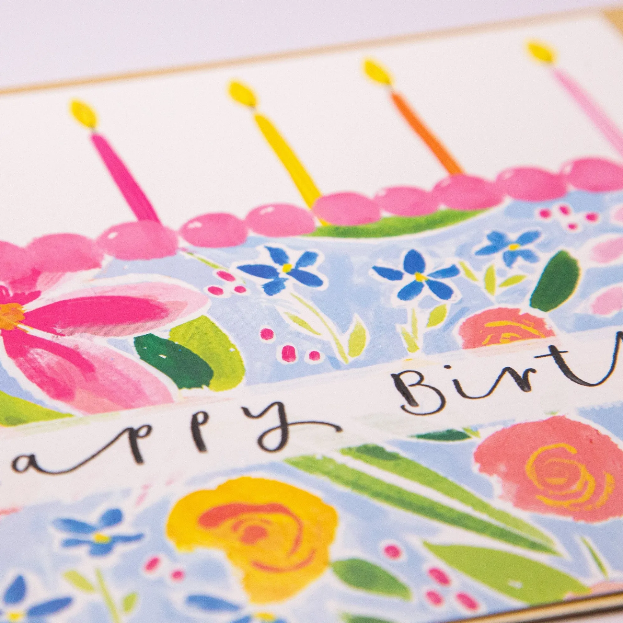 Birthday|For Her*Whistlefish Big Birthday Cake Floral Card
