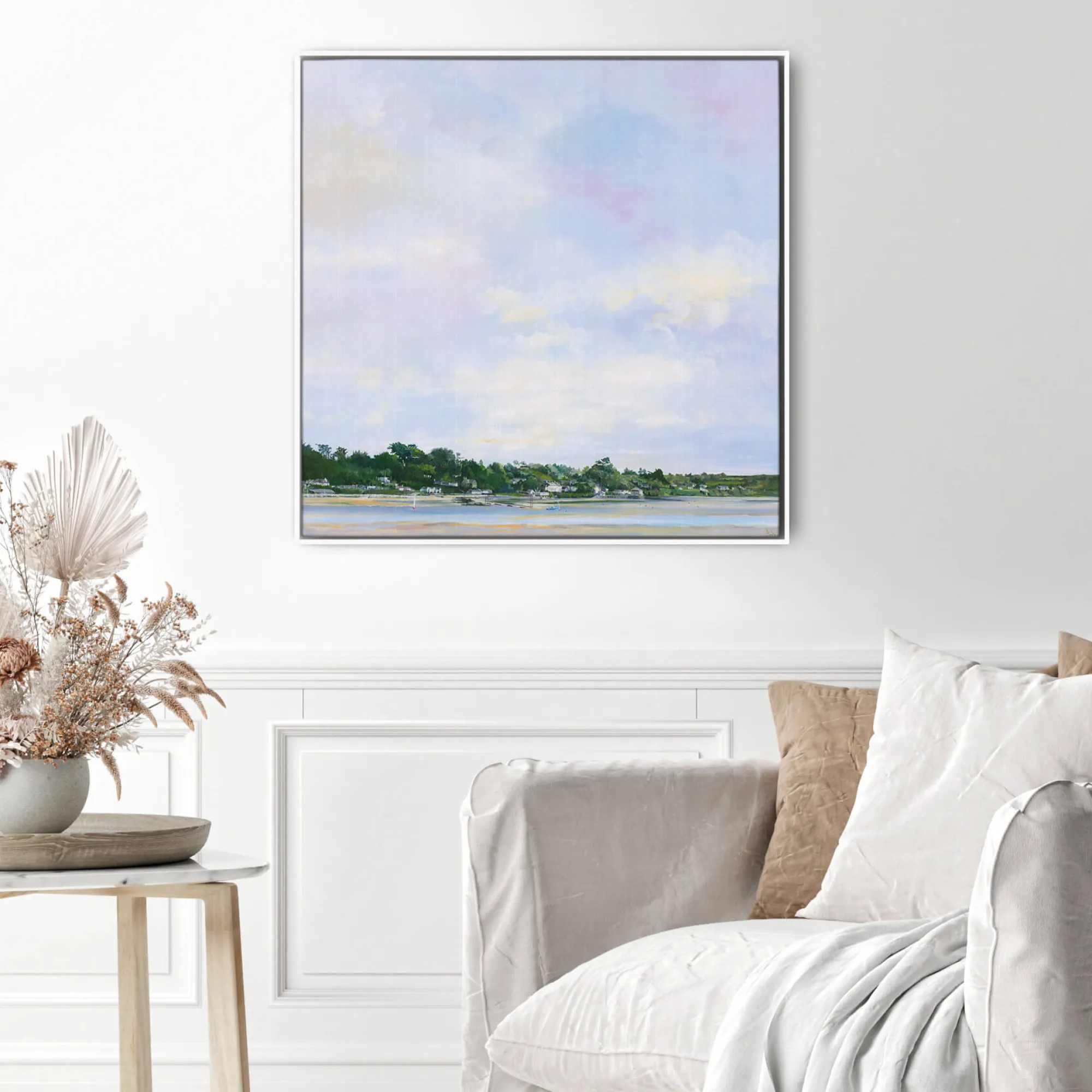 Coastal Scenes|Framed Canvas*Whistlefish Big Sky Over Little Rock Framed Canvas