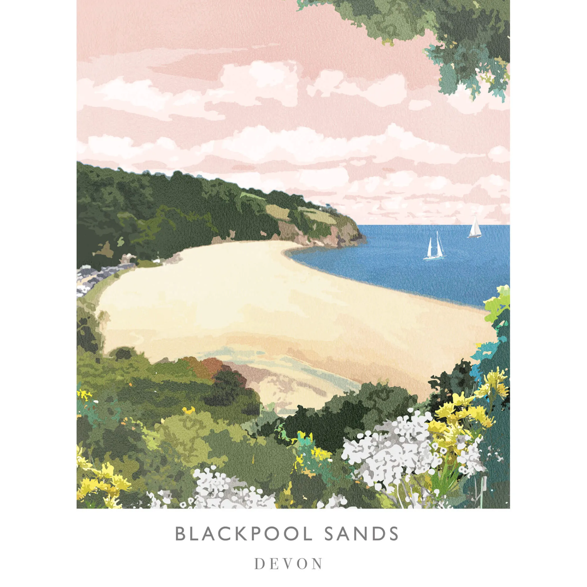 Unframed Prints*Whistlefish Blackpool Sands Art Print
