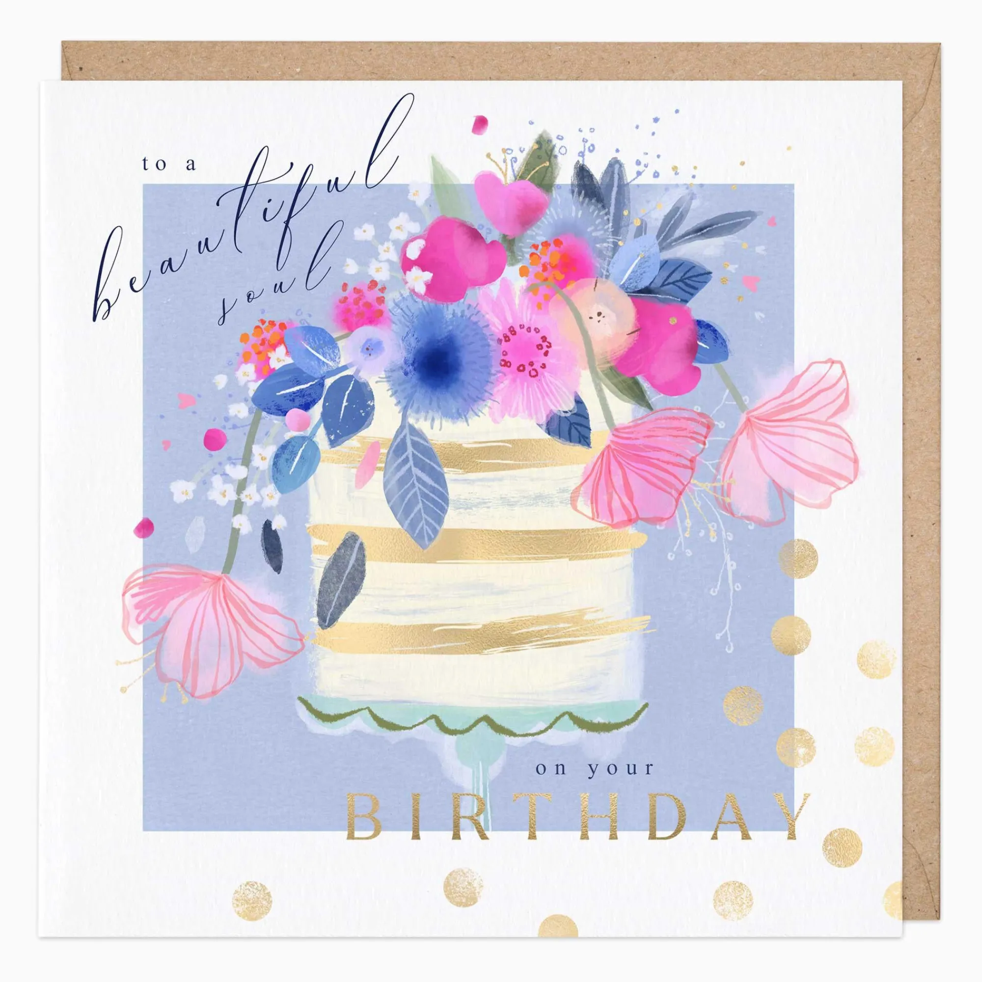 Birthday*Whistlefish Blooming Cake Birthday Card