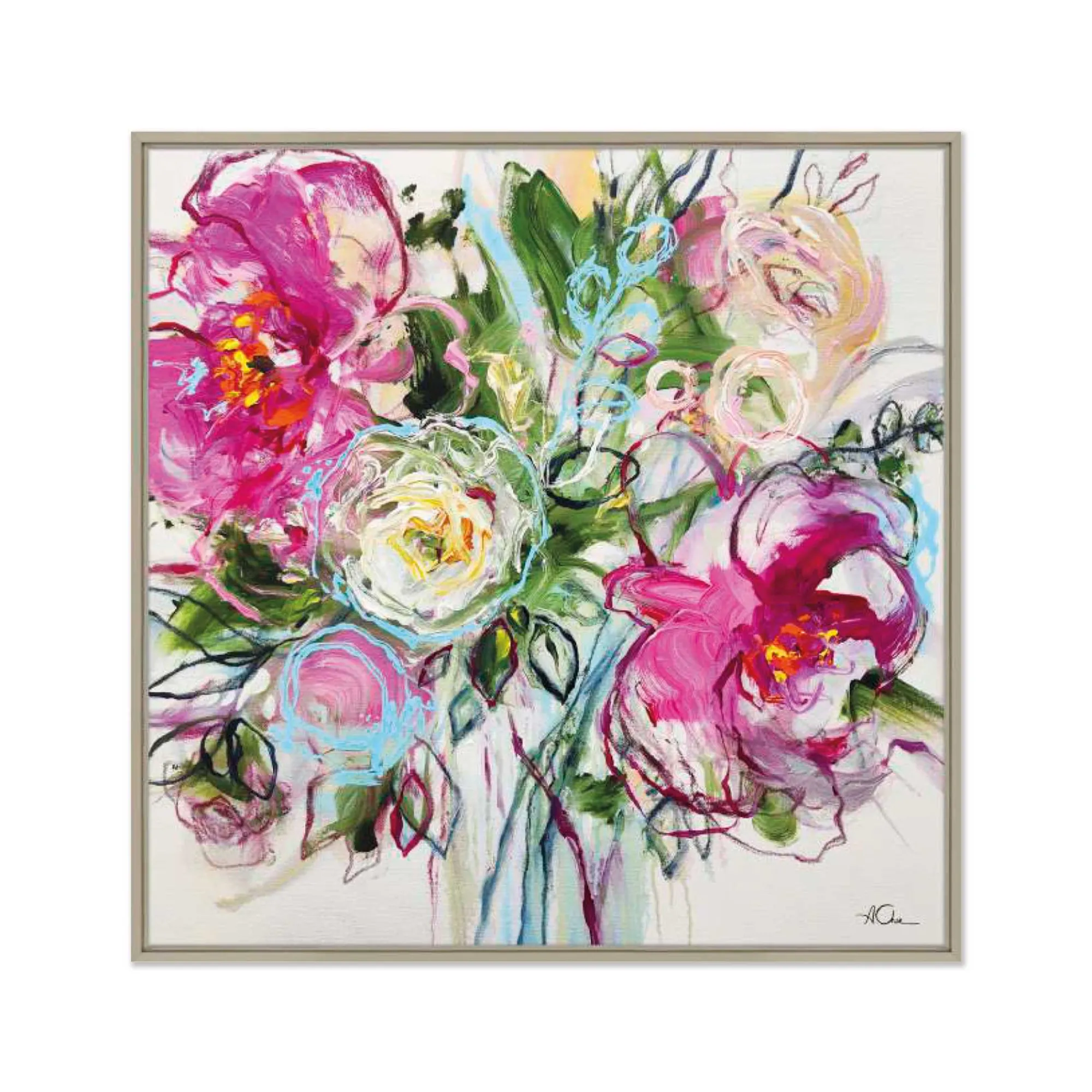 Floral & Flowers|Framed Canvas*Whistlefish Blossom Whispers Framed Canvas
