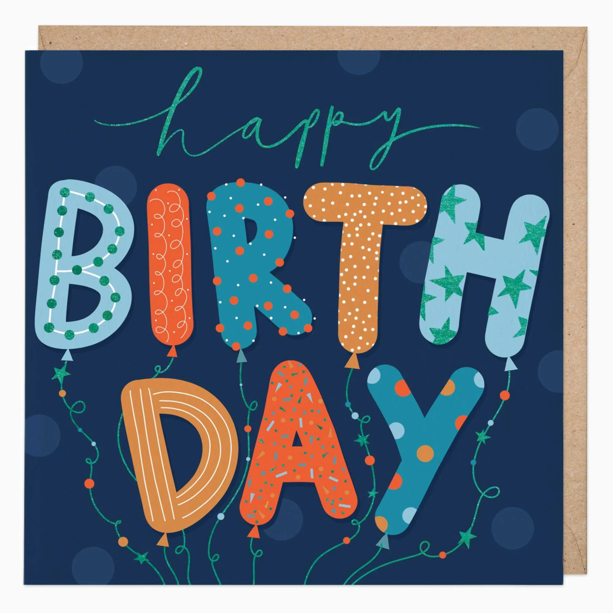 Birthday*Whistlefish Blue Balloons Happy Birthday Card