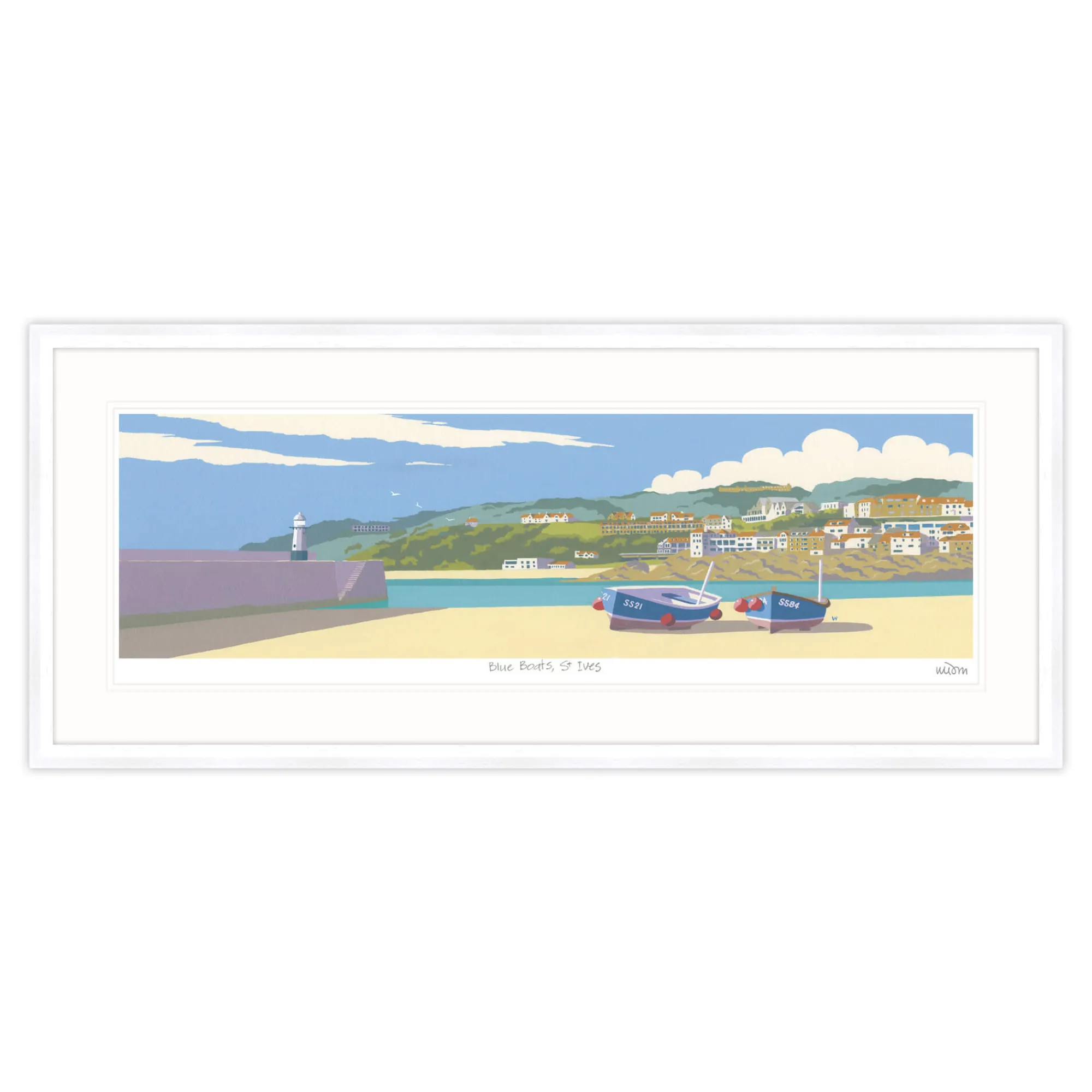 St Ives|Cornwall*Whistlefish Blue Boats St Ives Framed Print
