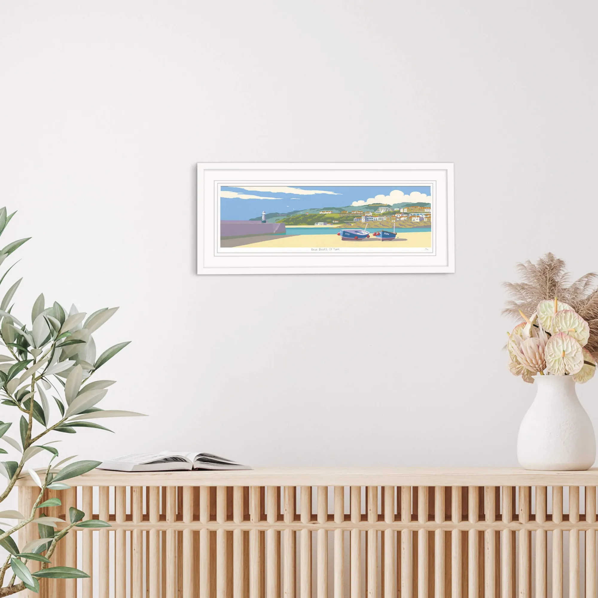 St Ives|Cornwall*Whistlefish Blue Boats St Ives Framed Print